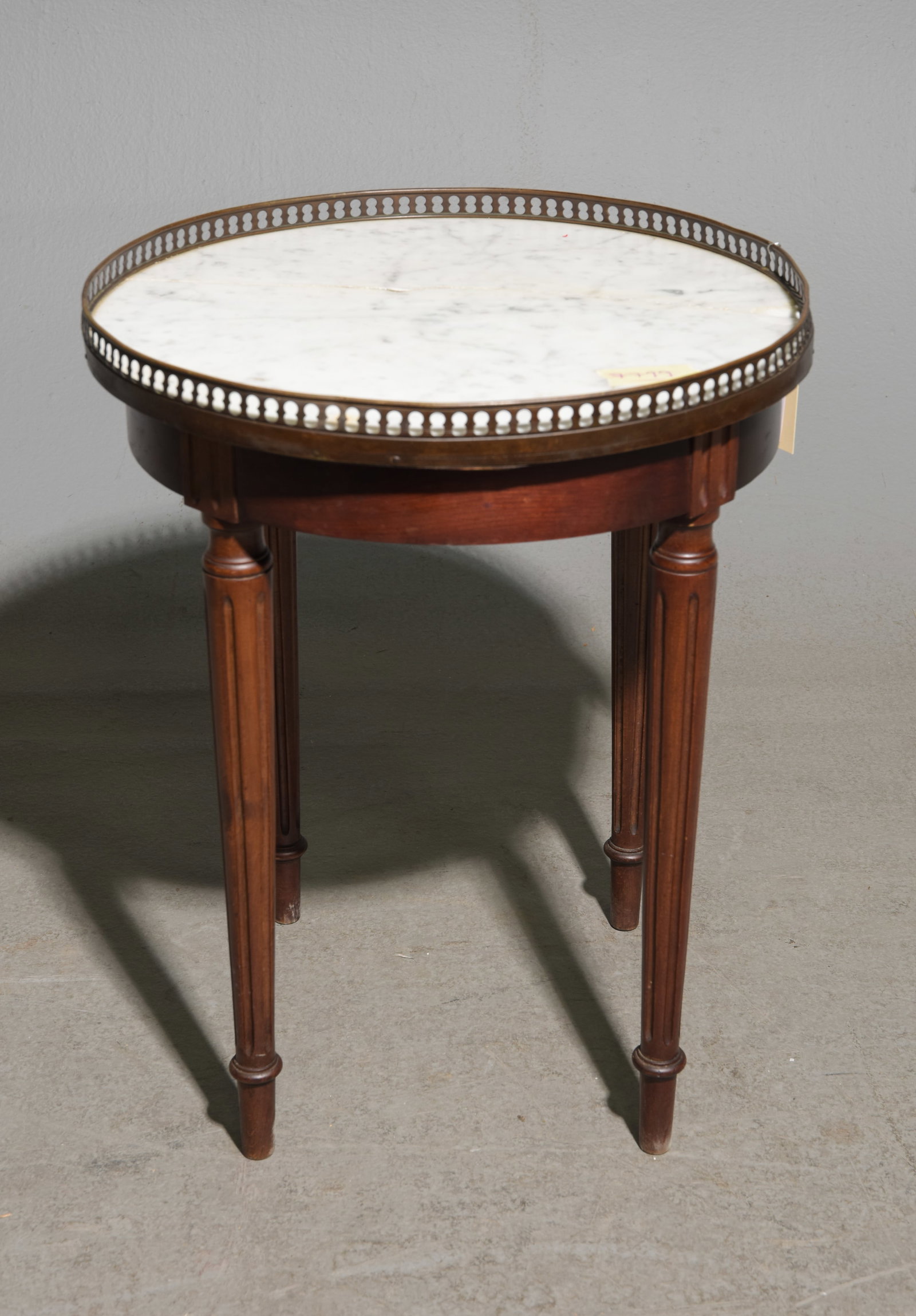 Louis XVI Style Petite White Marble Top Table #2 (1 of 3)