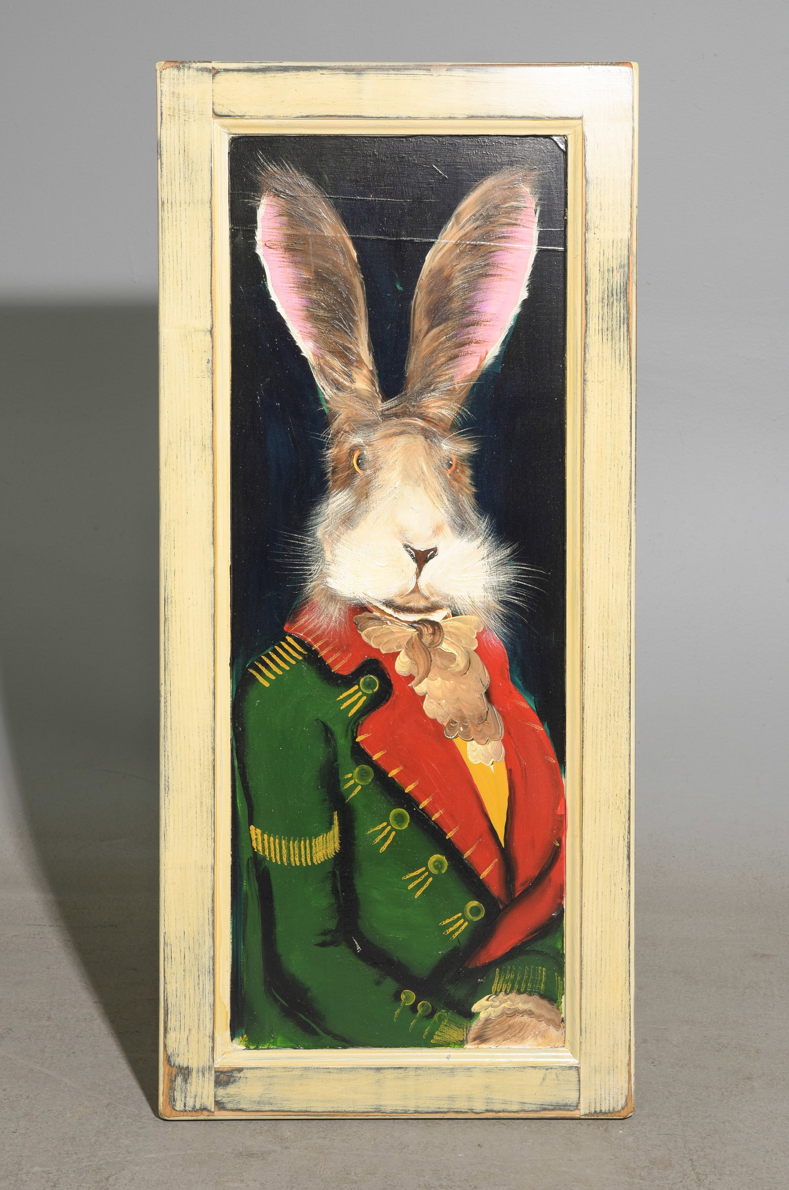 Debonair Rabbit Officer Portrait: Debonair Rabbit Officer Portrait - 43.5 in tall x 19.5 x 1