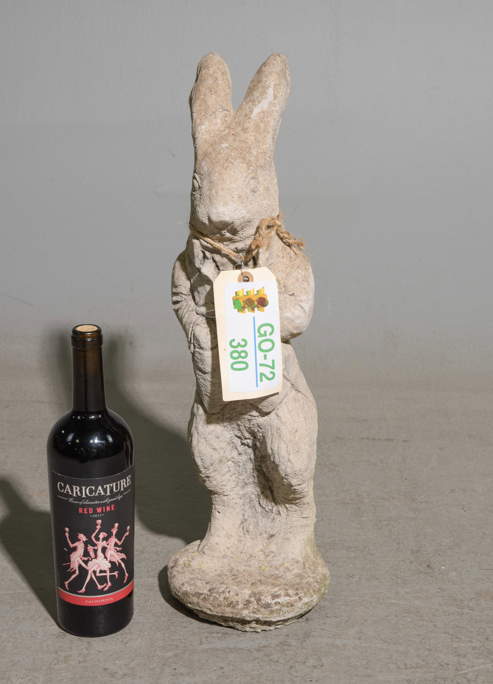 Debonair Cast Stone / Concrete Rabbit Statue (1 of 2)