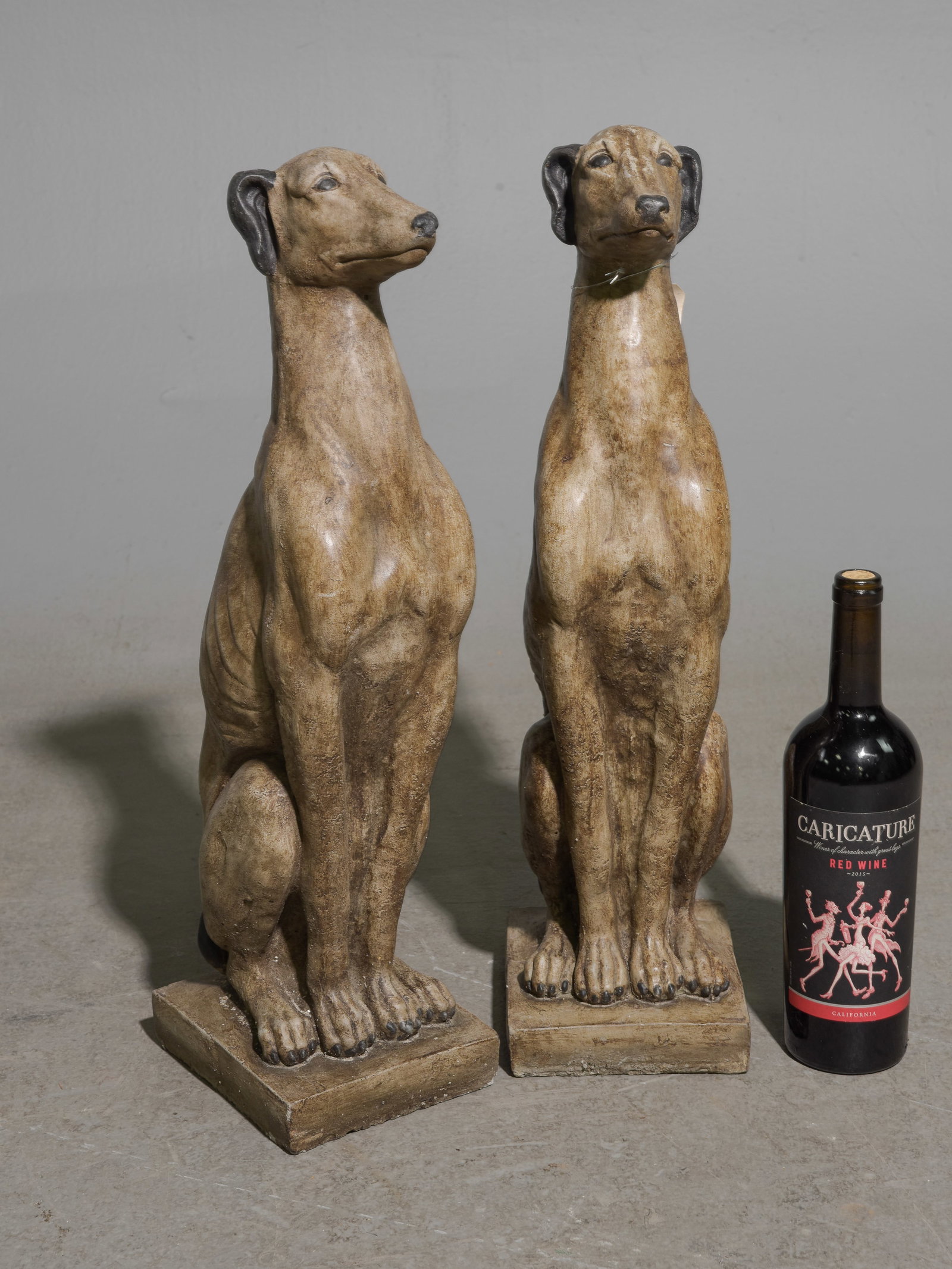 2 Cast Stone / Concrete Whippets (1 of 3)