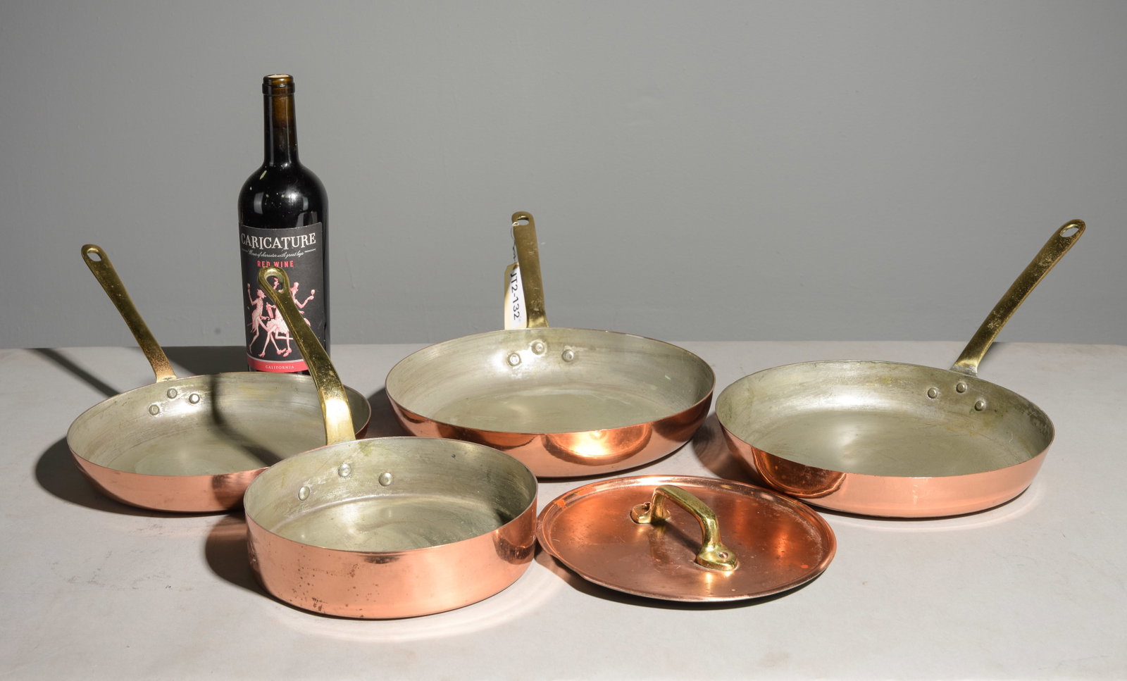 5pcs - 4 French Copper Pans & 1 Lid (1 of 3)