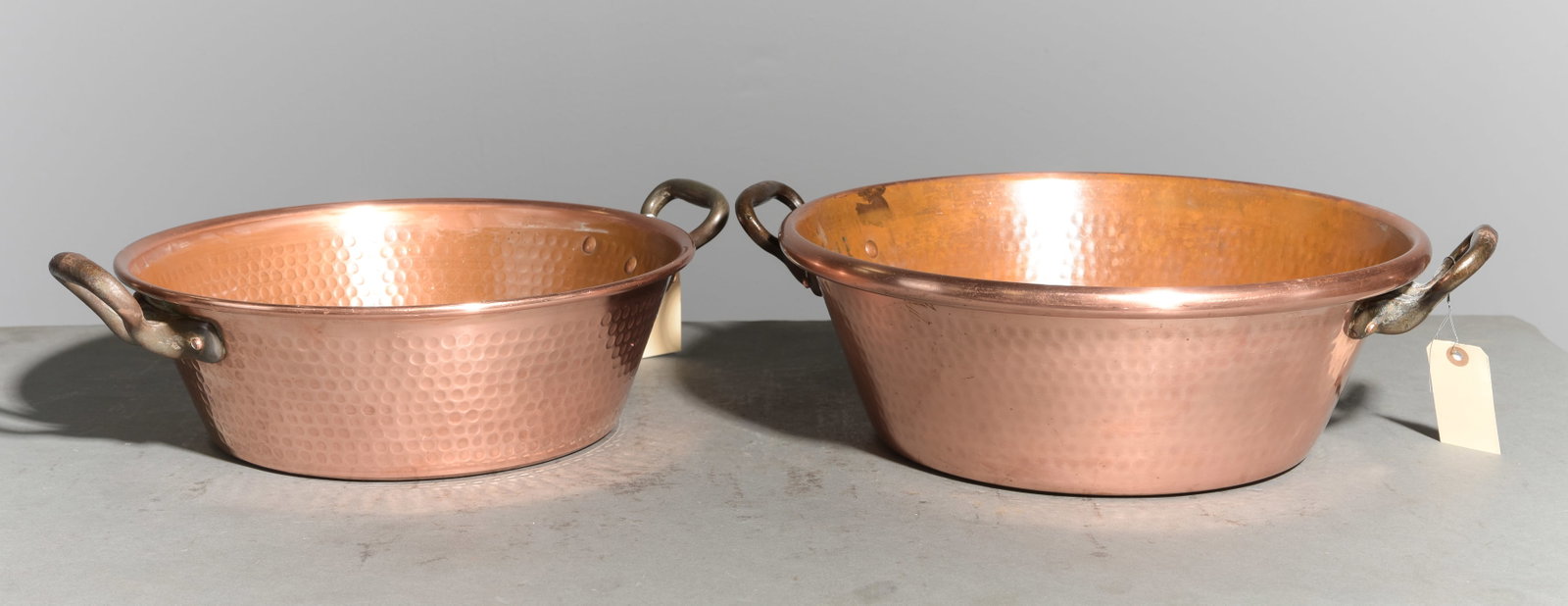Two French Copper Heavy Jam Pans (1 of 5)