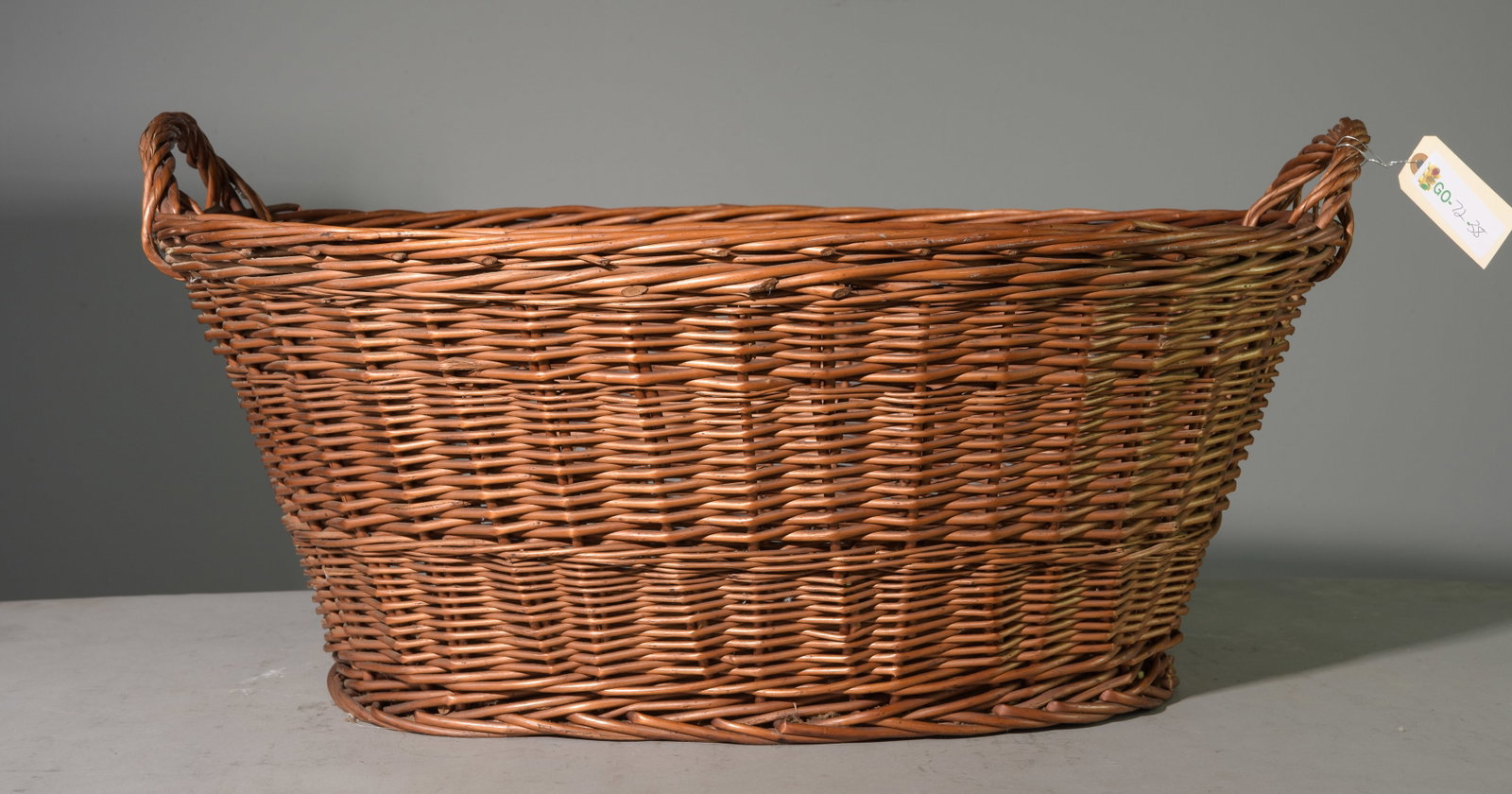Woven Wicker Market Basket #3 (1 of 3)