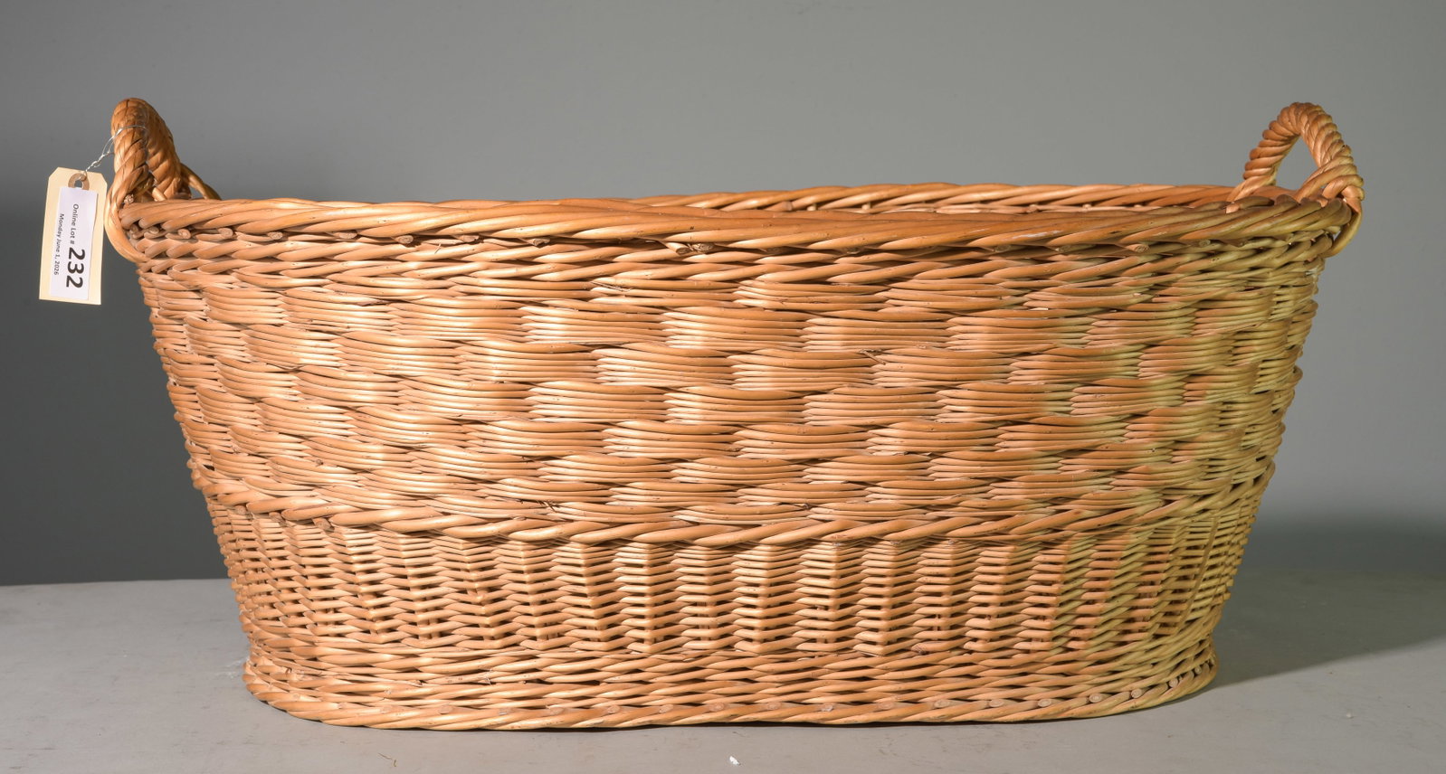 Woven Wicker Market Basket #4 (1 of 3)