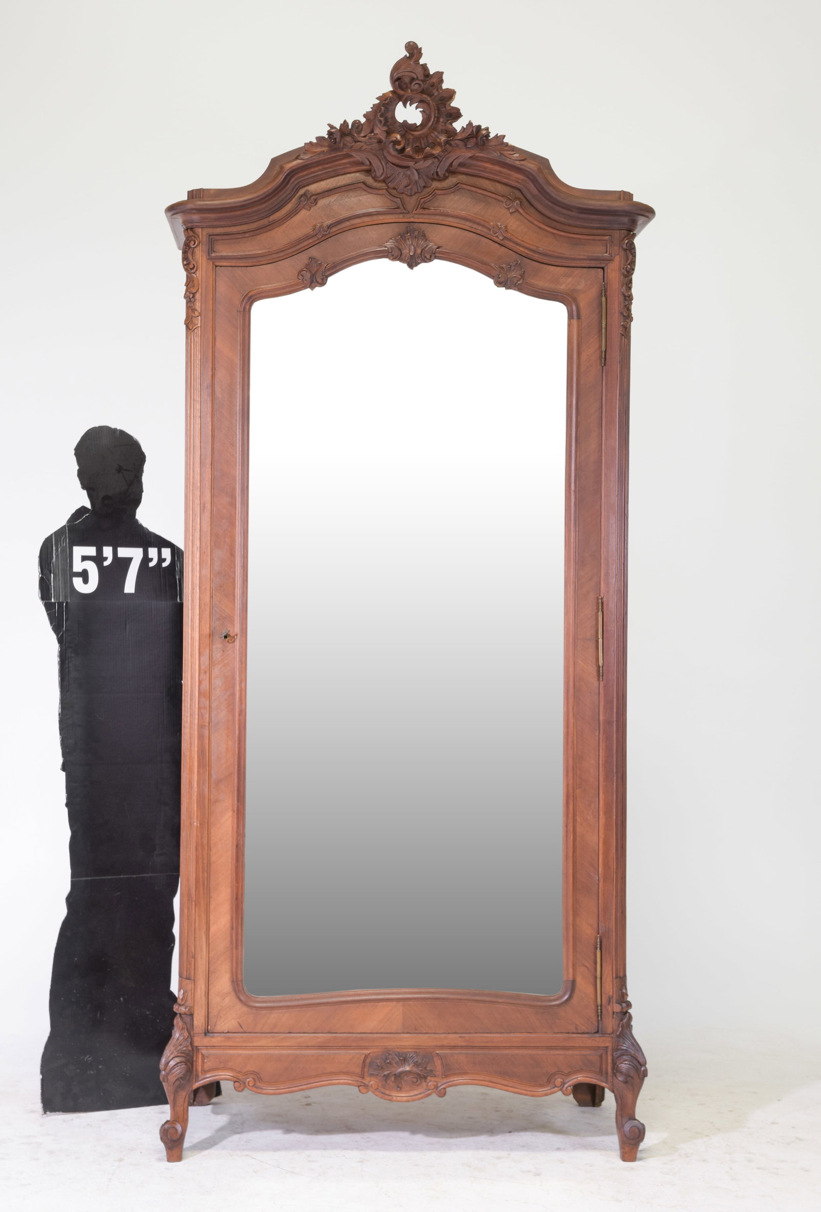 Louis XV Style Walnut Single Door Robe (1 of 6)