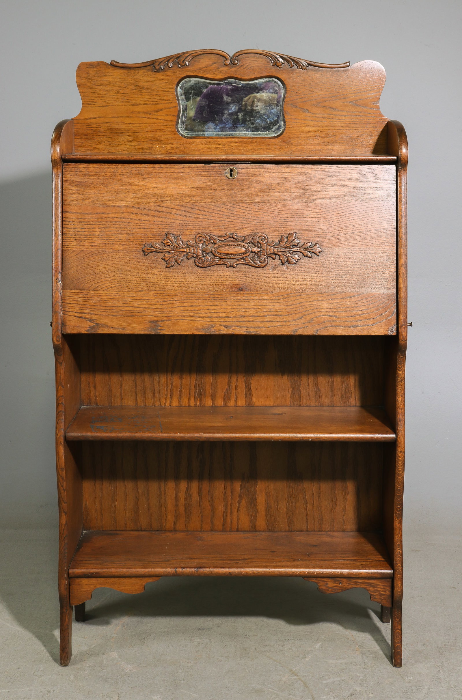 Victorian Style Oak Larkin Secretary Desk: Victorian Style Oak Larkin Secretary Desk - 53.75 in tall x 30 x 9.5