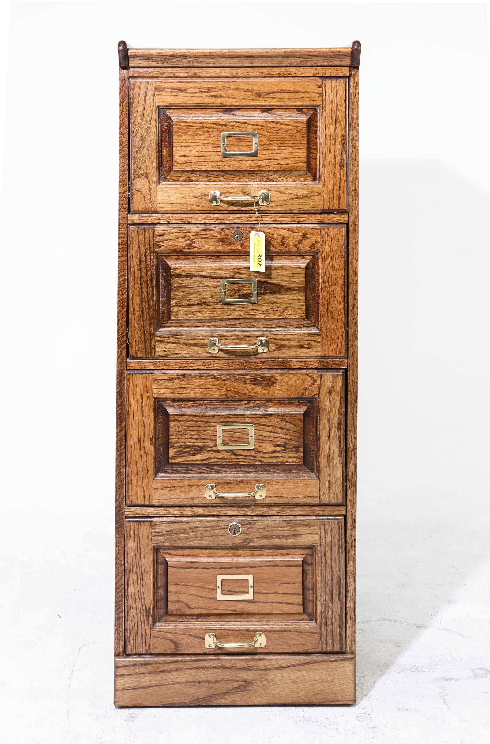 Vintage Oak Four Drawers File Cabinet (1 of 4)
