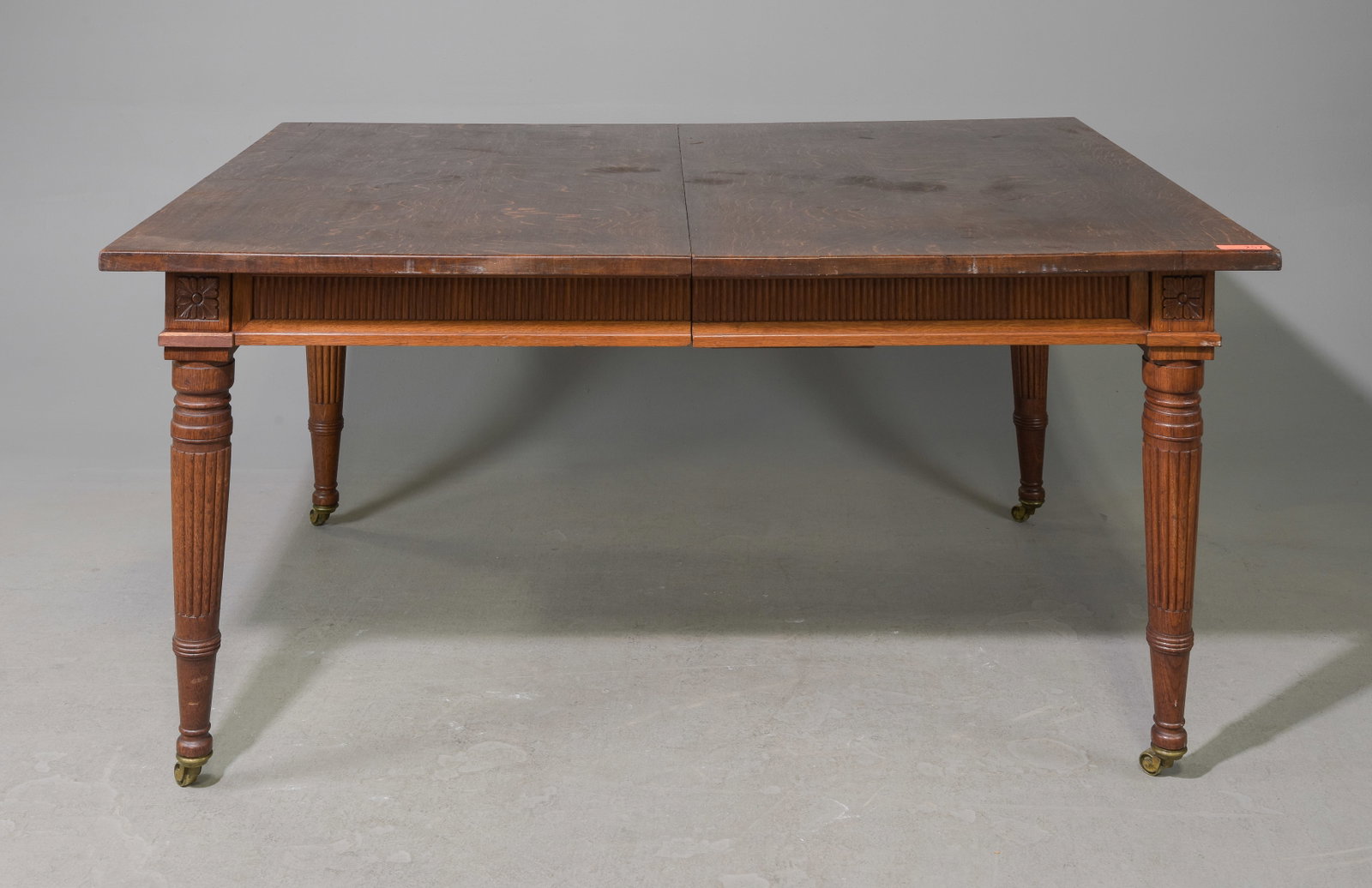 Danish Oak Dining Table with Tapered Reeded Legs (1 of 3)