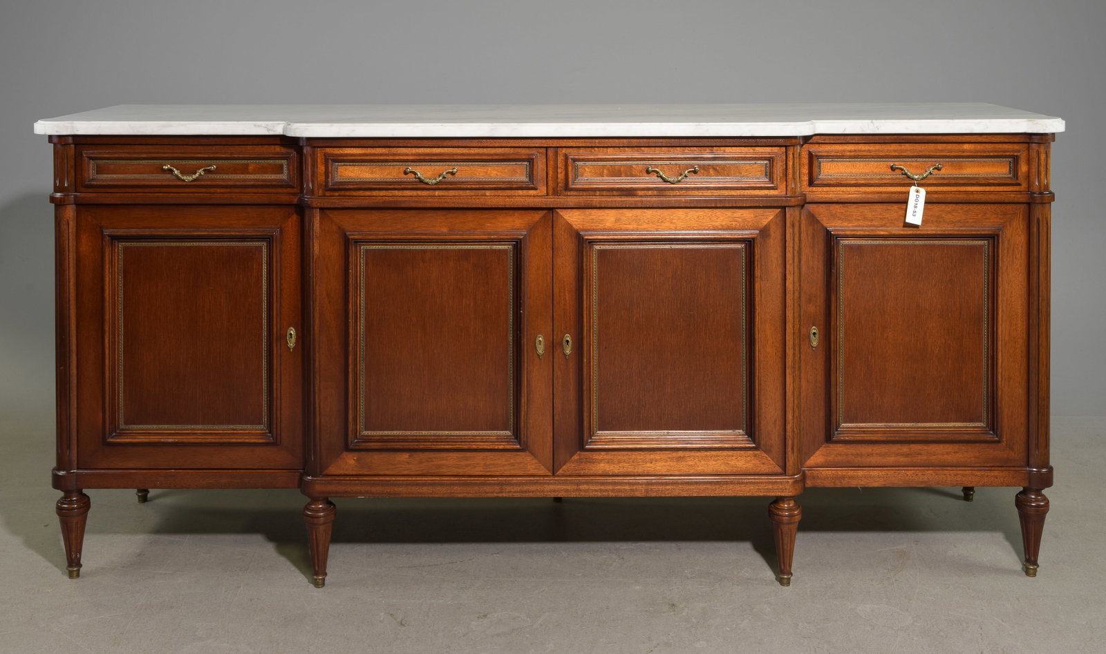 Louis XVI Style White Marble Top Sideboard (1 of 7)