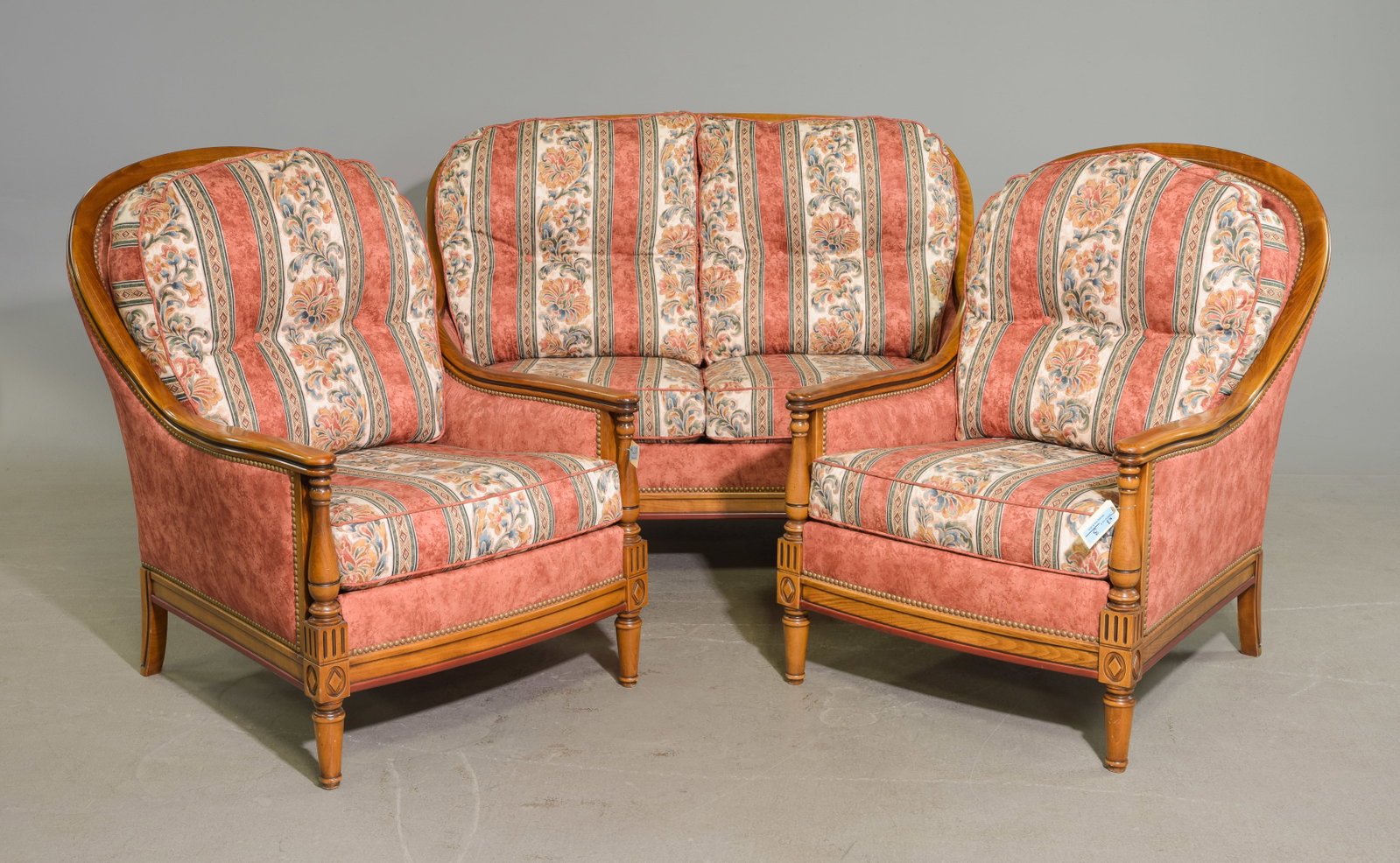 3pc - Louis XVI Style Sofa & Two Arm Chairs (1 of 6)