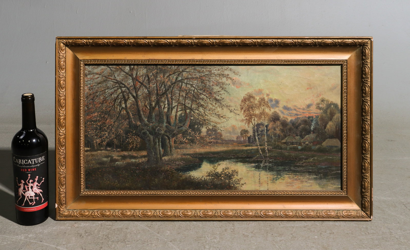 Gold Framed Oil on Canvas Landscape (1 of 2)