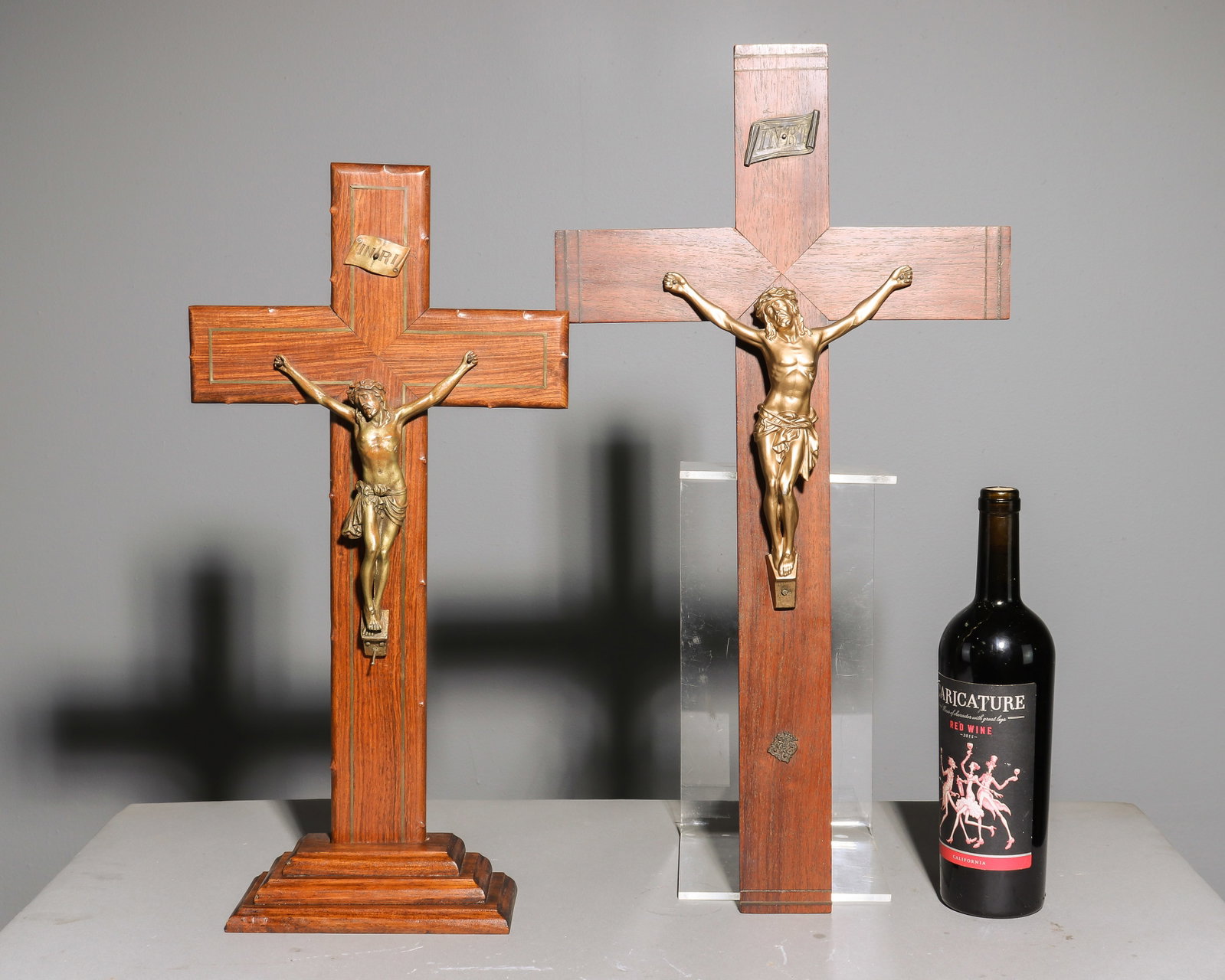 Two Beech Wood Crucifixes (1 of 4)
