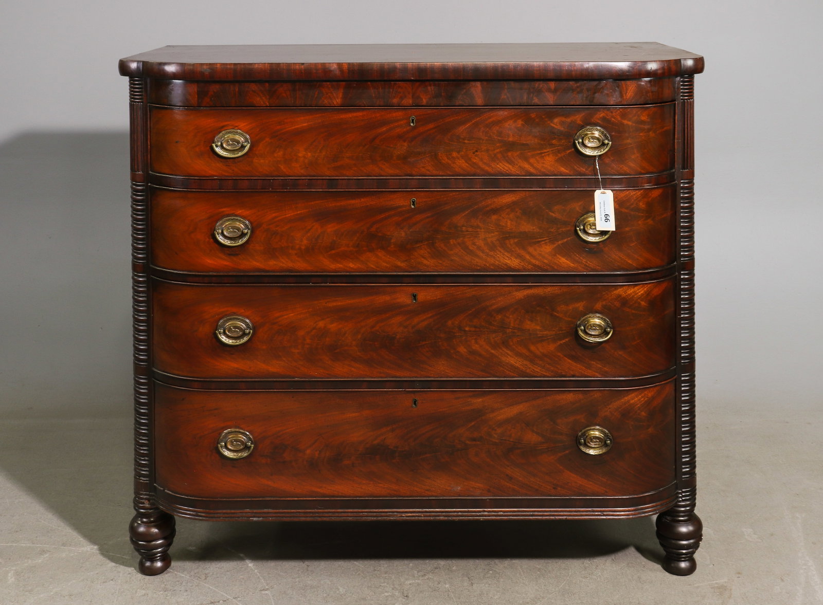 Georgian Style Antique Mahogany Chest c.1890's (1 of 5)