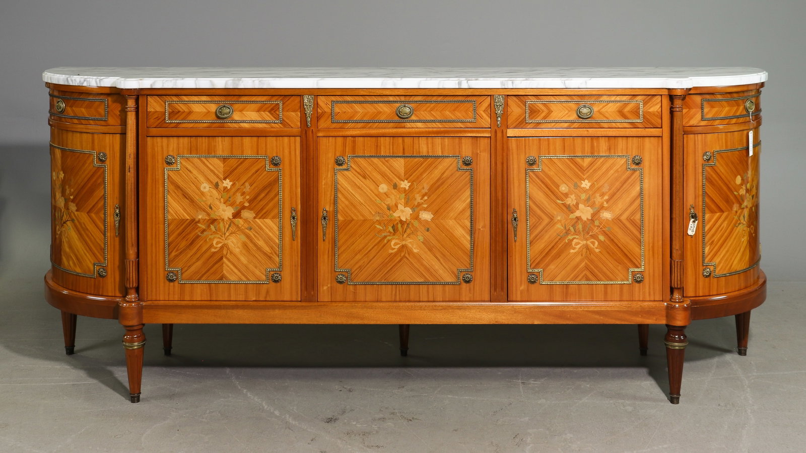 Louis XVI Style White Marble Top Sideboard (1 of 5)
