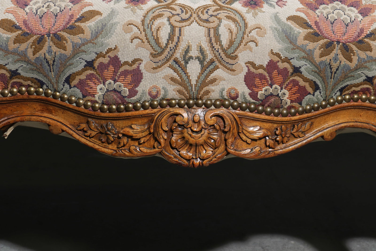 Louis XV Style Needlepoint Walnut Settee - 4