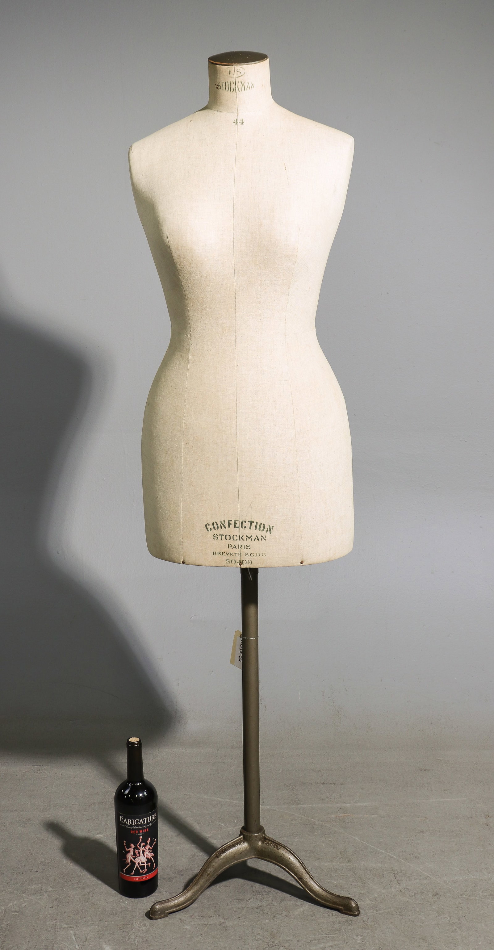 French Stockman Dress Form / Mannequin: French Stockman Dress Form / Mannequin - 60 in tall x 15 x 11