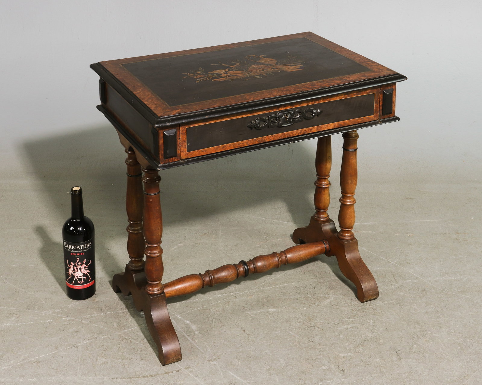 Napoleon III Style Inlaid Walnut Sewing Table (1 of 4)