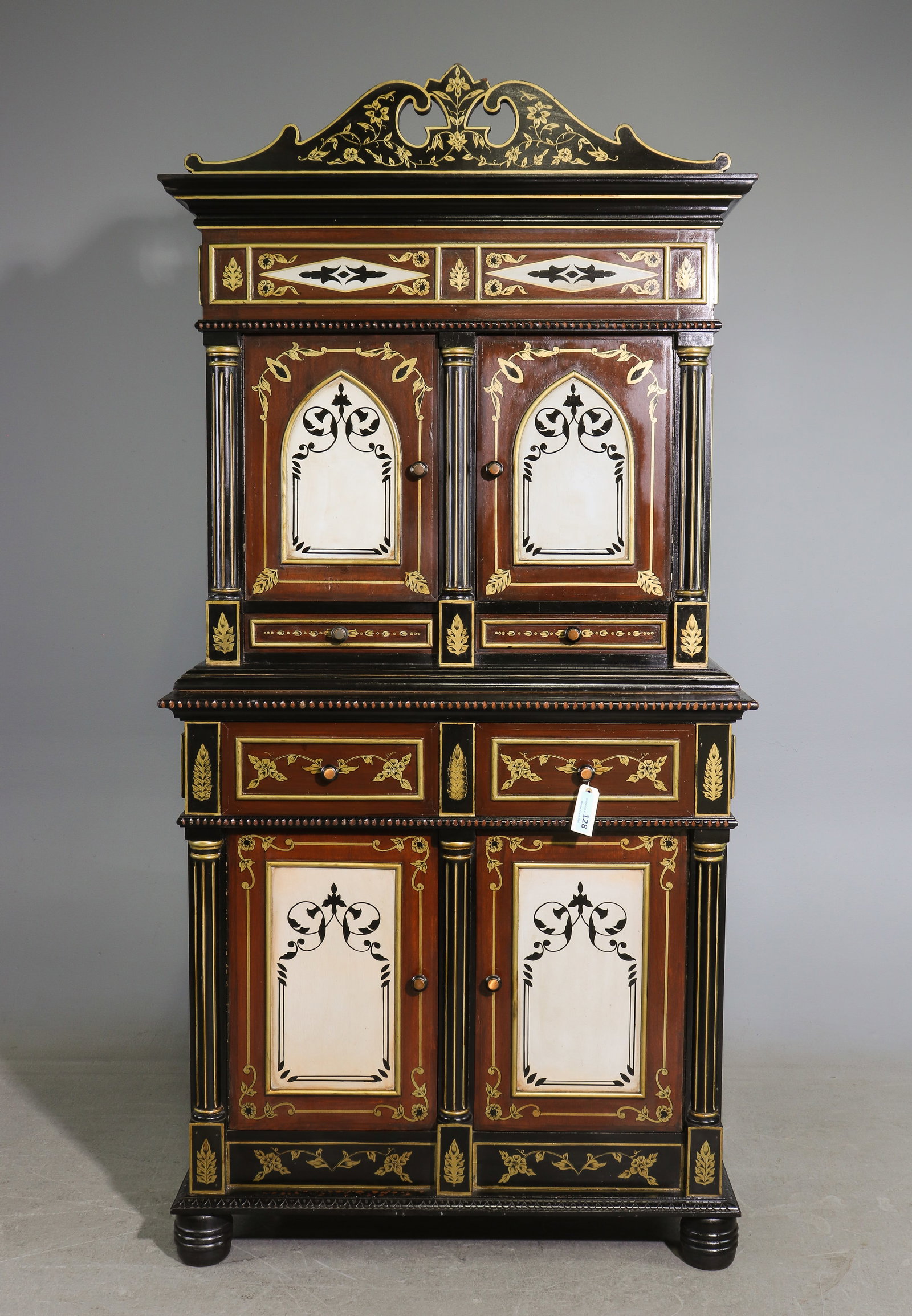 British Painted Mahogany Cupboard / Cabinet (1 of 7)