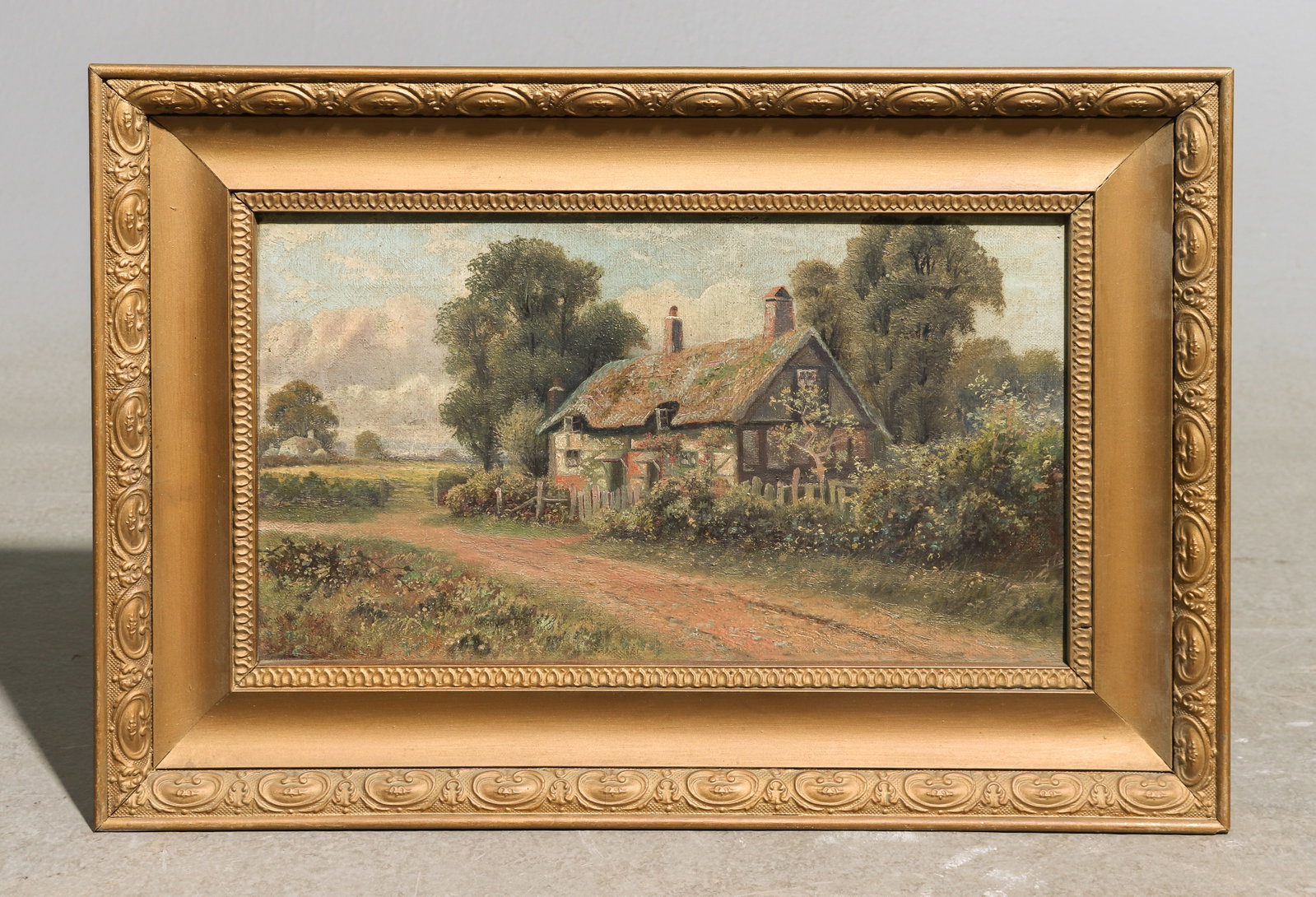 Gold Framed Small Landscape Cottage Art (1 of 2)