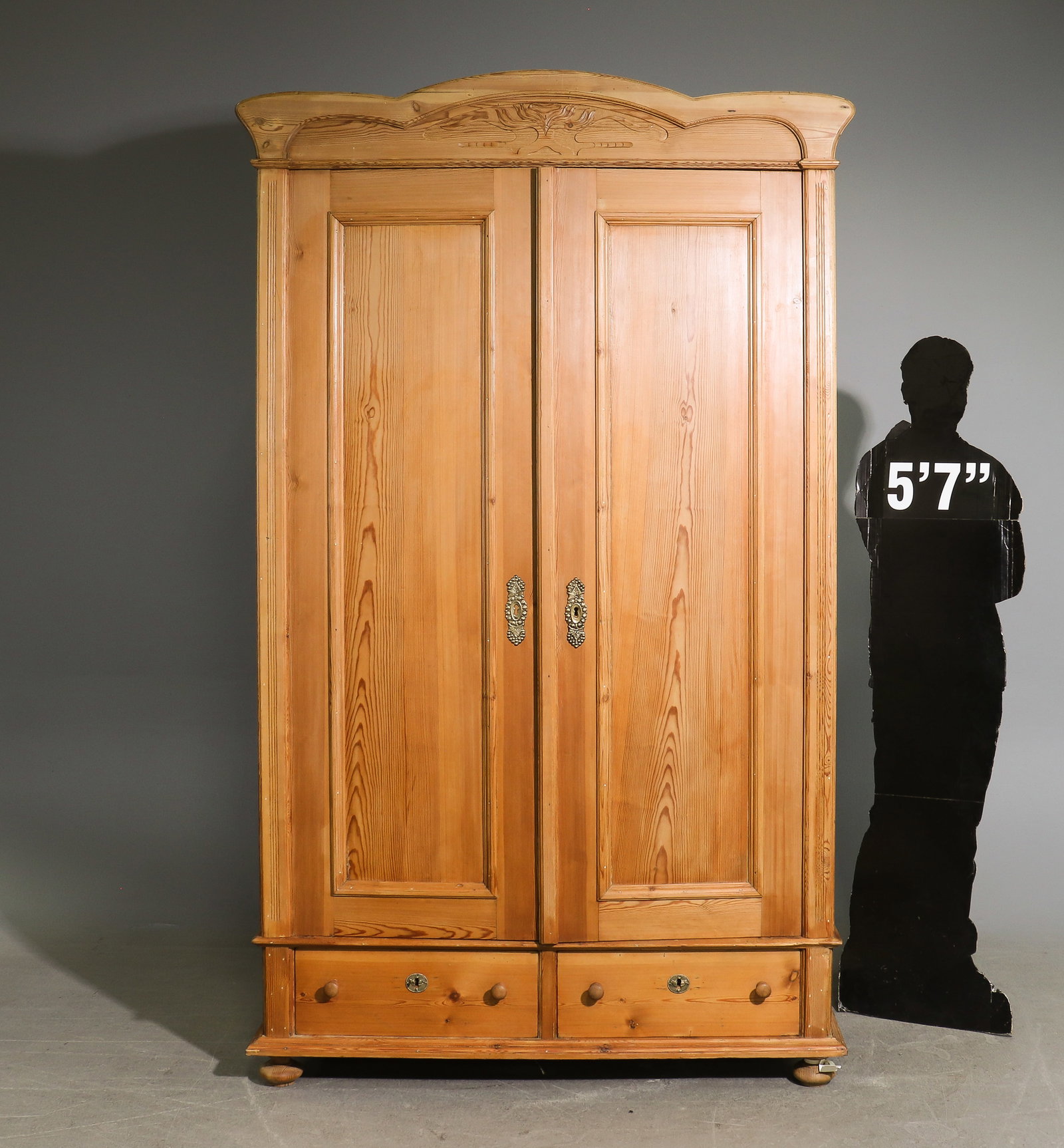 Danish Pine Double Door Armoire / Cupboard (1 of 7)