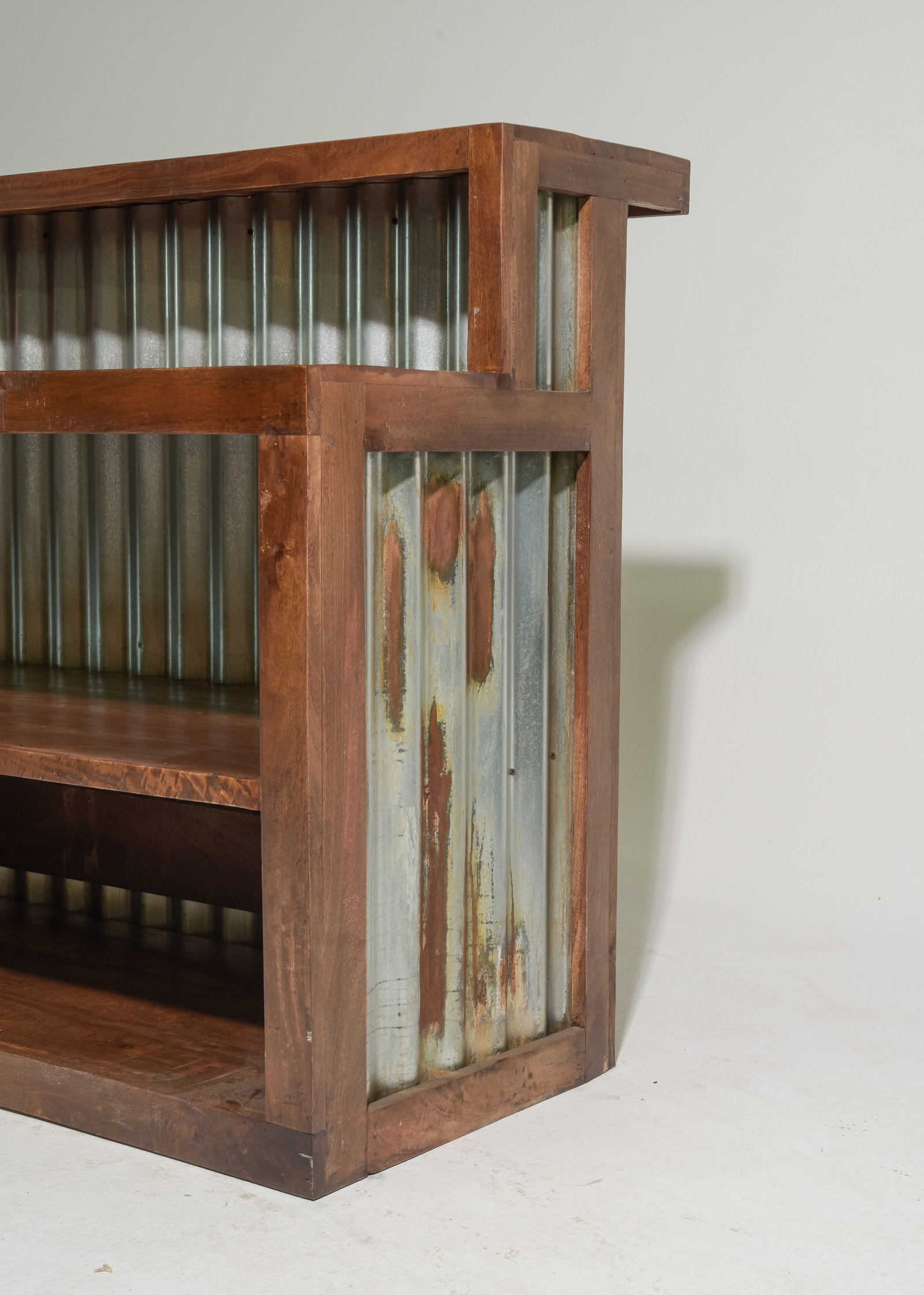 Large Rustic Metal Bar / Counter - 5