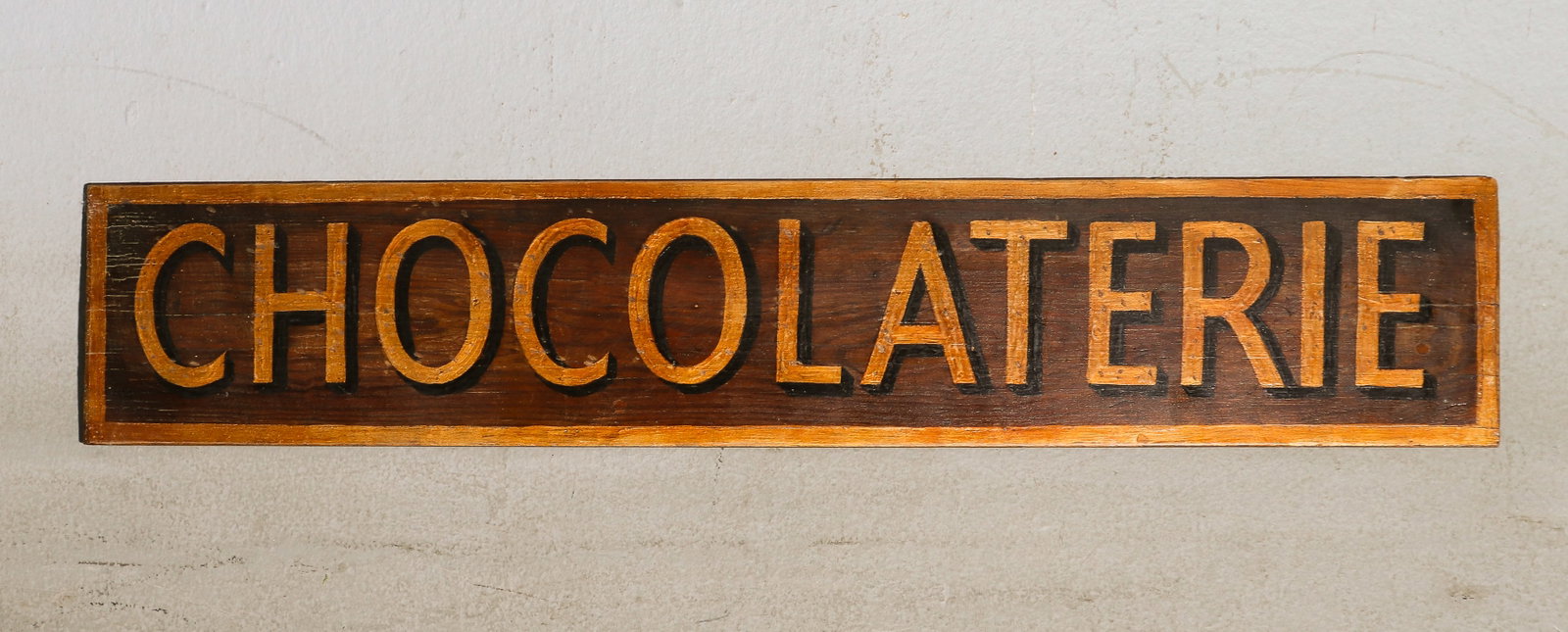 "Chocolaterie" Painted Wood Sign (1 of 3)