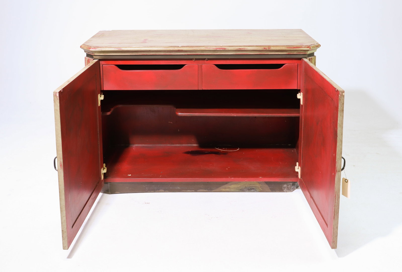 Painted Two Door Hall Cabinet - 2