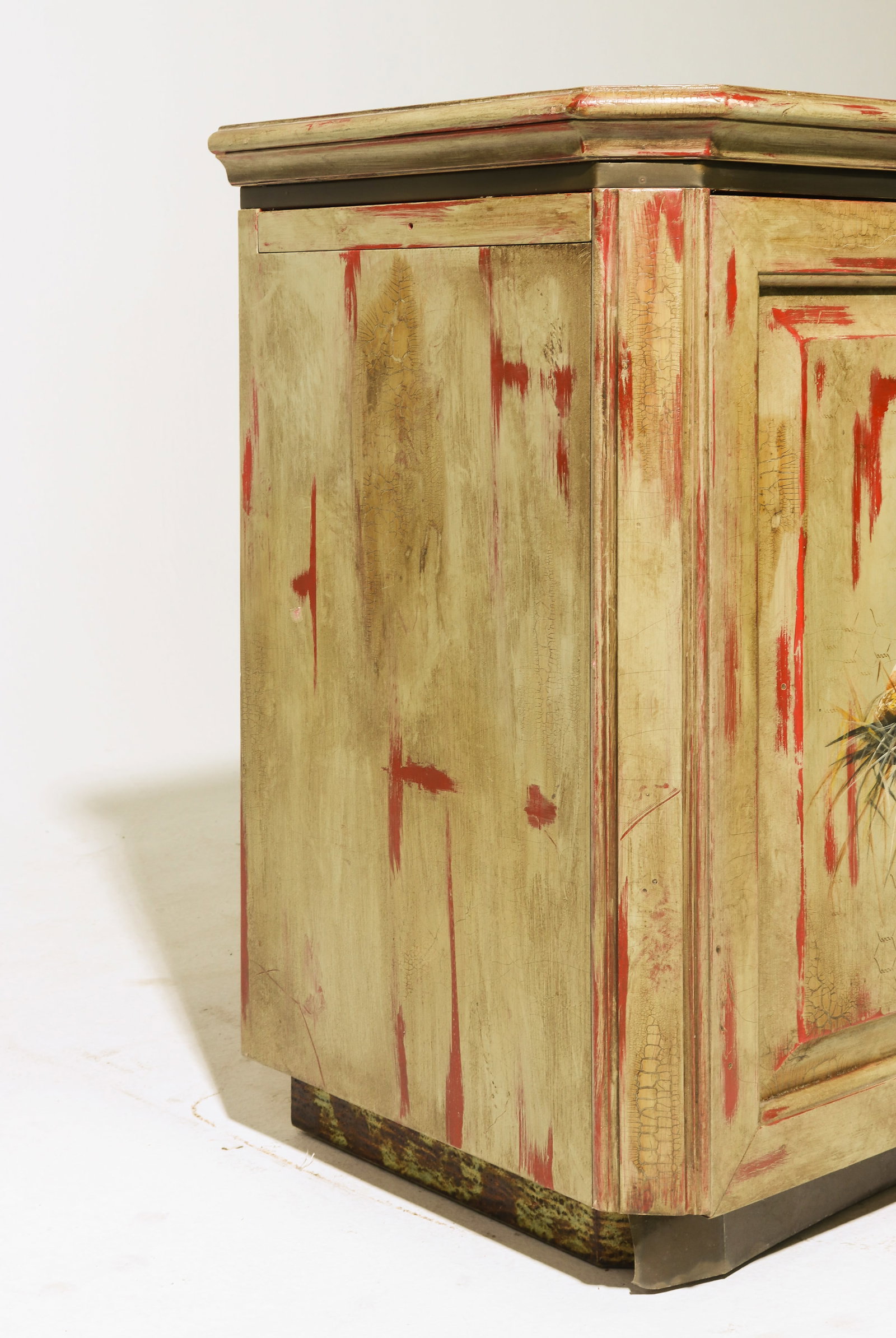 Painted Two Door Hall Cabinet - 5