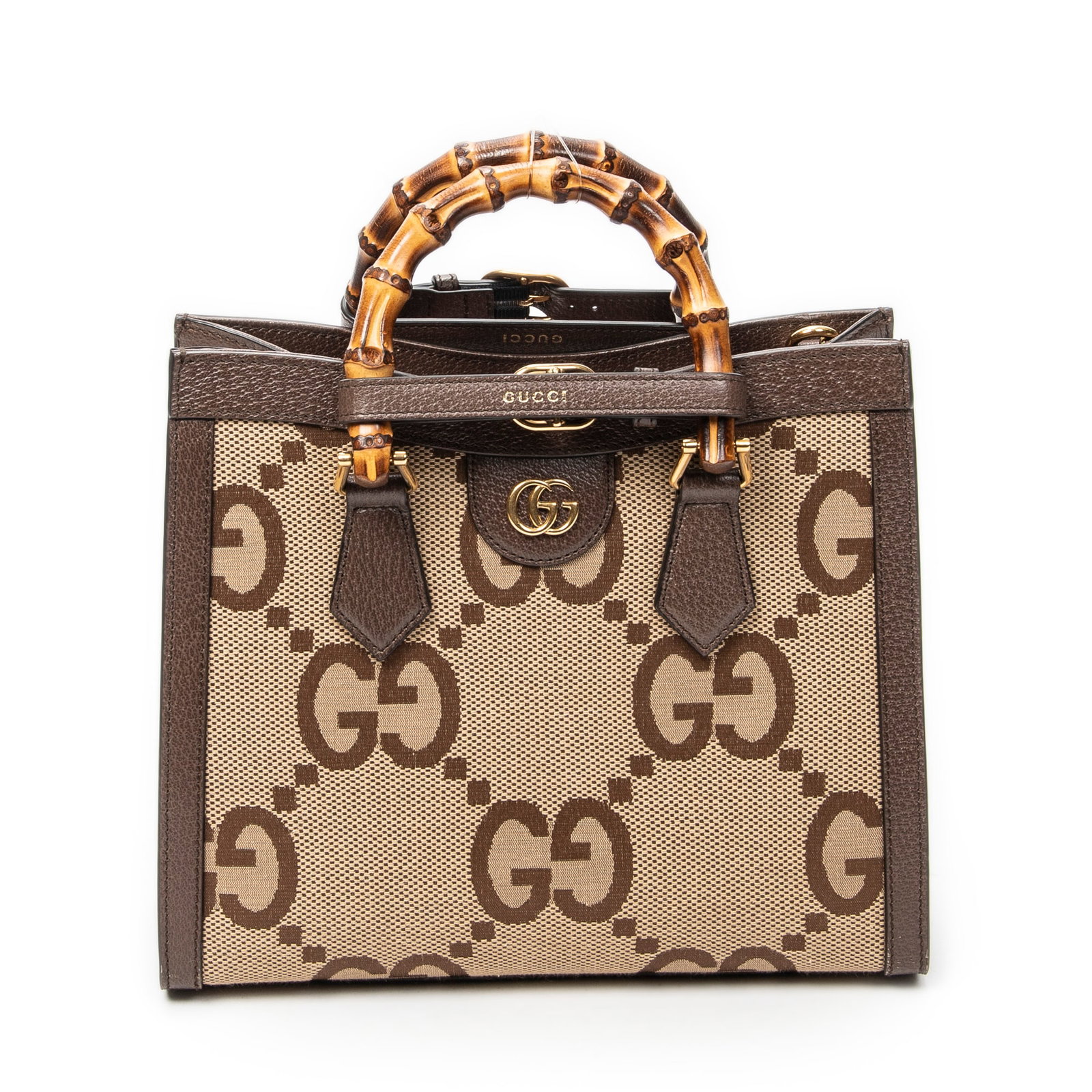 Gucci Small Diana Logo Bamboo Tot in Jumbo GG Canvas (1 of 11)
