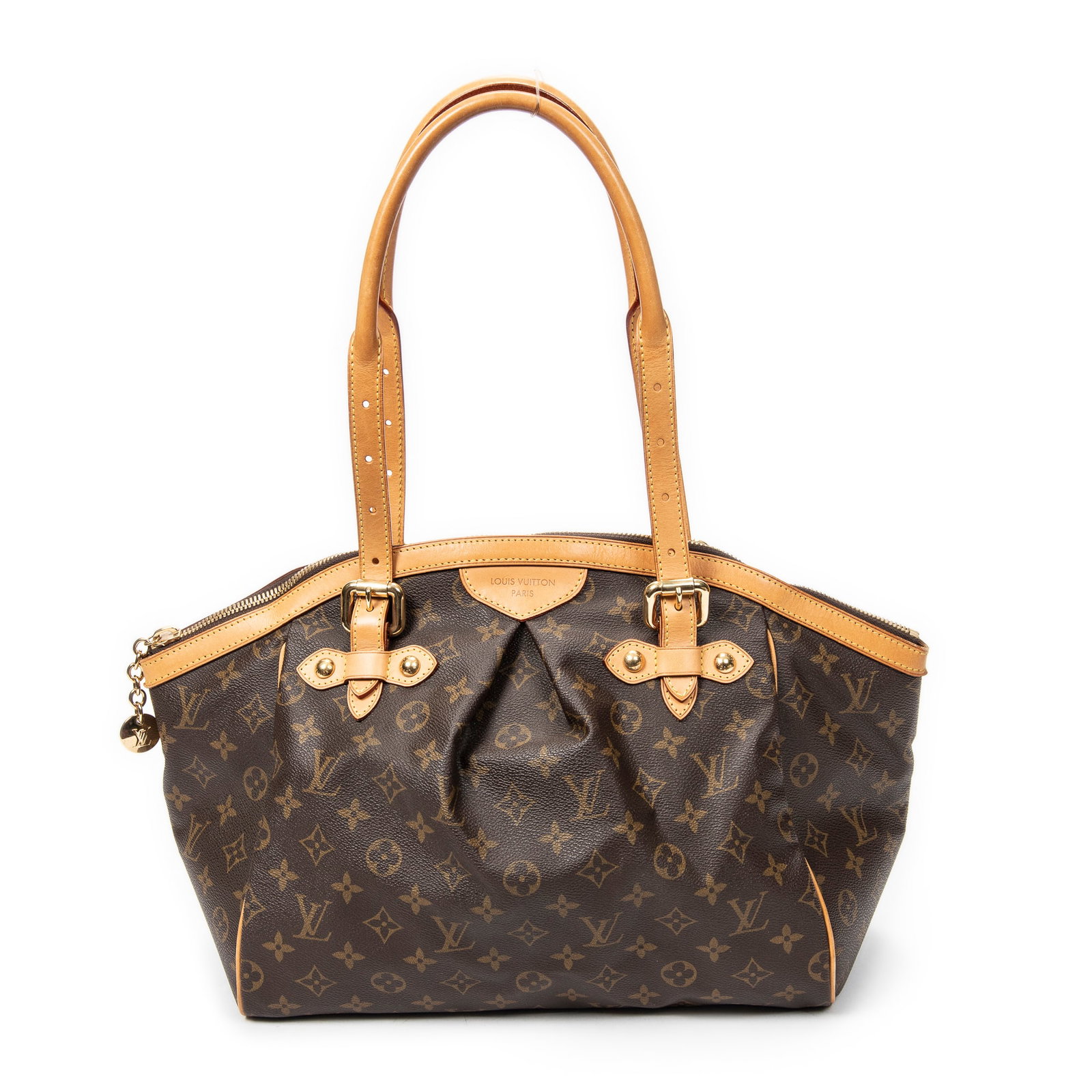 Louis Vuitton Tivoli GM in Brown Monogram Canvas: Genuine Pre-Owned Louis Vuitton Tivoli GM in Brown Monogram Canvas made in France in A condition. Date Code is SP2048 (24th Week of 2008) Measurements: 46*28*10cm (Length * Height * Width). This lot i
