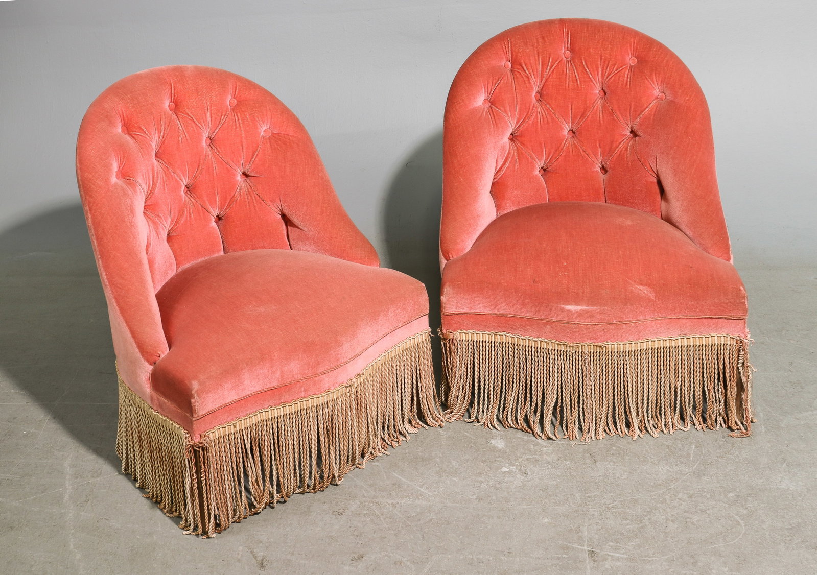 French Pair of Upholstered Beech Wood Crapeau Chairs (1 of 5)