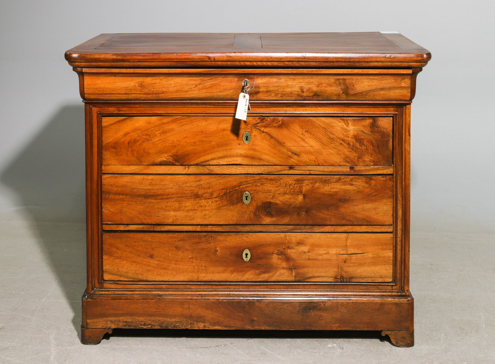 Louis Philippe Style Walnut Four Drawer Chest (1 of 4)