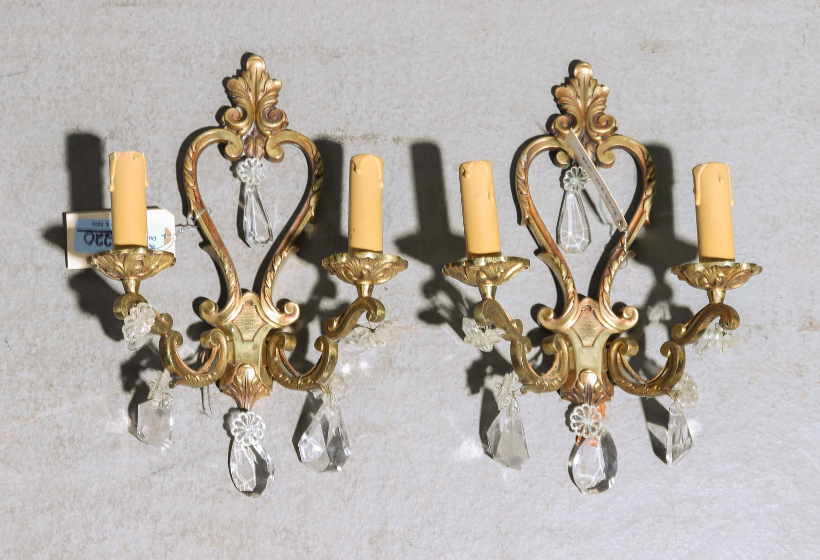 Louis XV Style Pair of Double Arm Sconces (1 of 3)