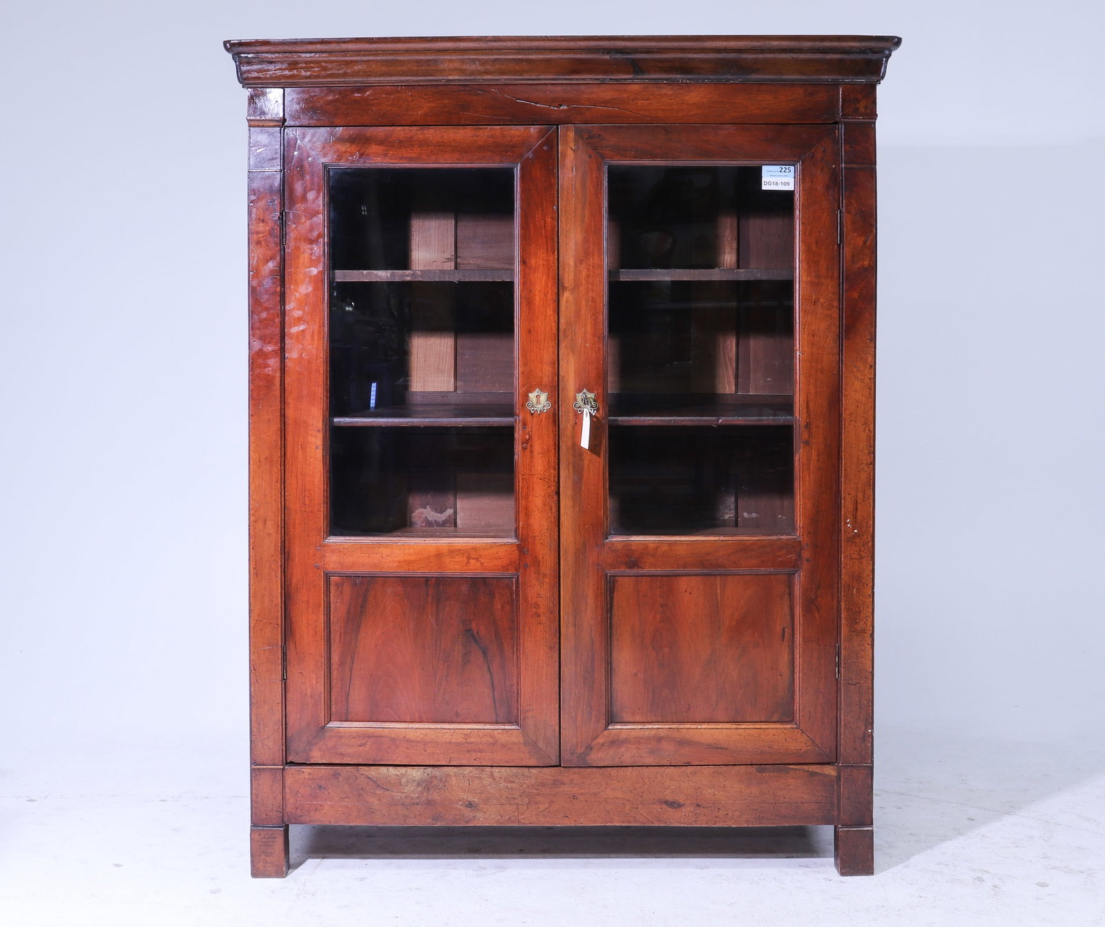 Louis Philippe Style Walnut Double Door Bookcase (1 of 8)