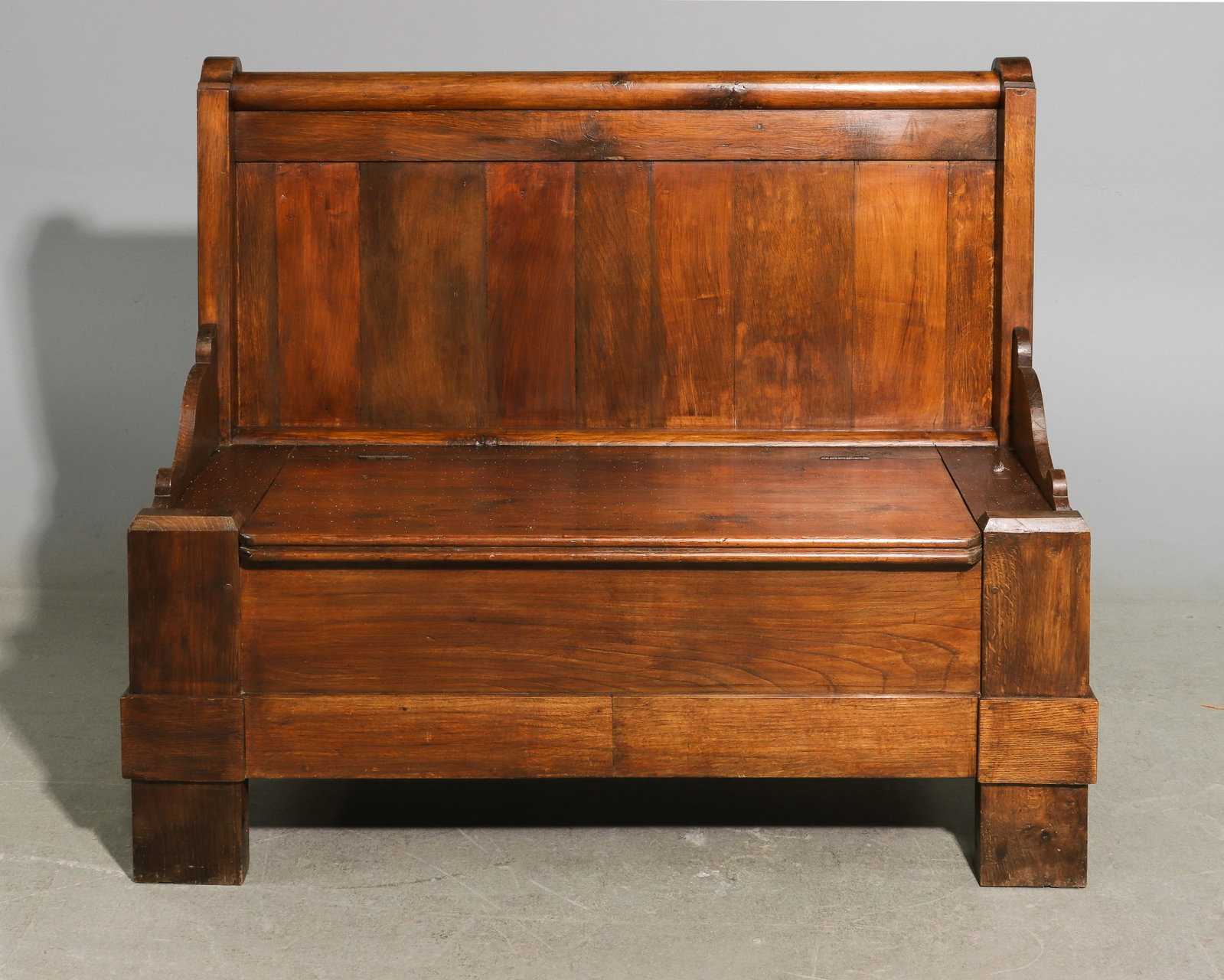 French Antique Hall Bench with Storage (1 of 6)
