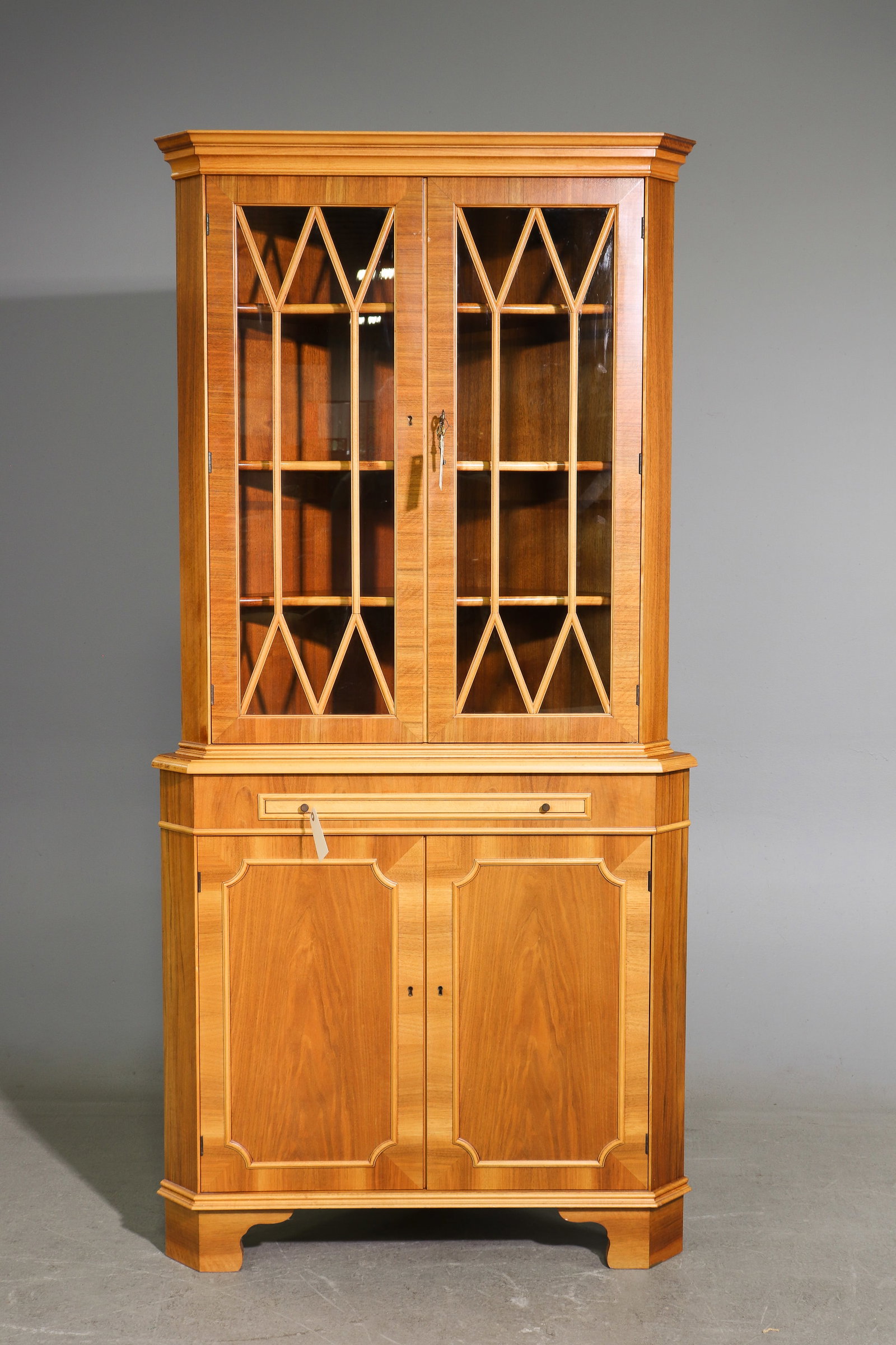Swedish Four Door Corner Cabinet (1 of 3)