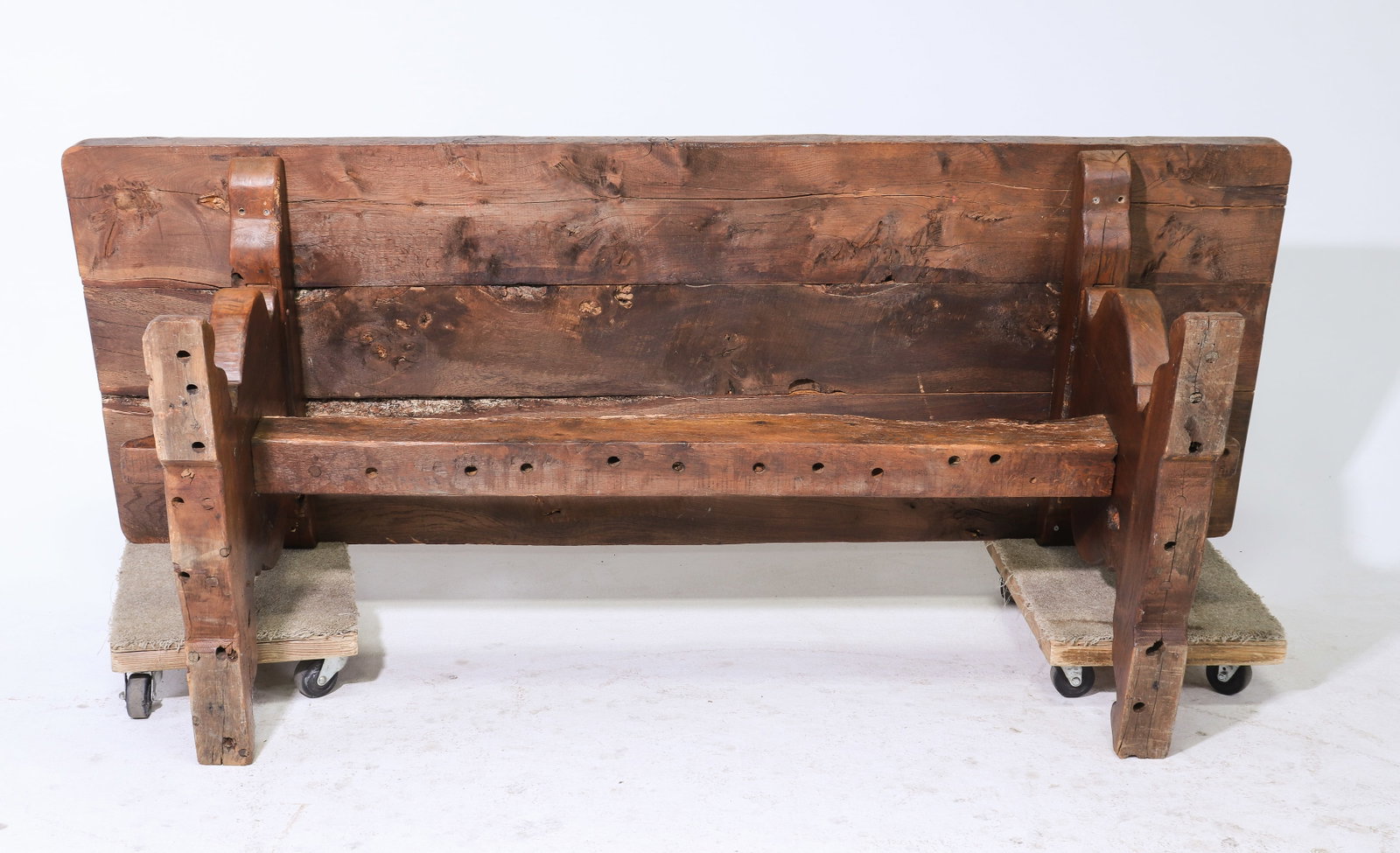 French Solid Oak Trestle Base Farmhouse Table - 5
