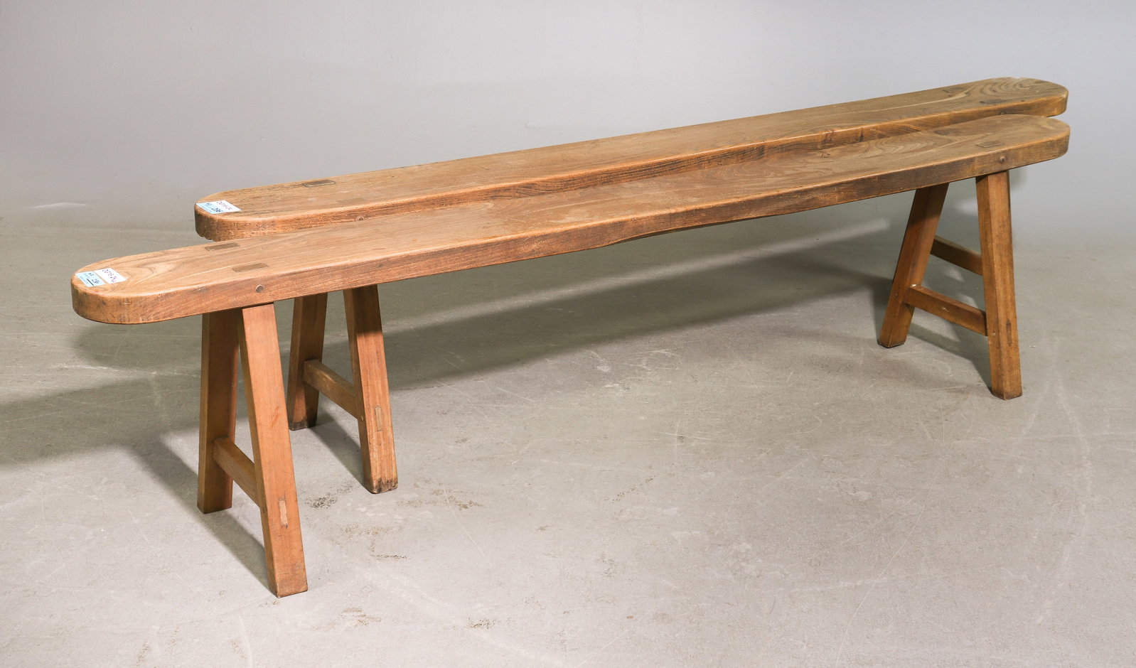 French Pair of Farmhouse Oak Benches (1 of 3)