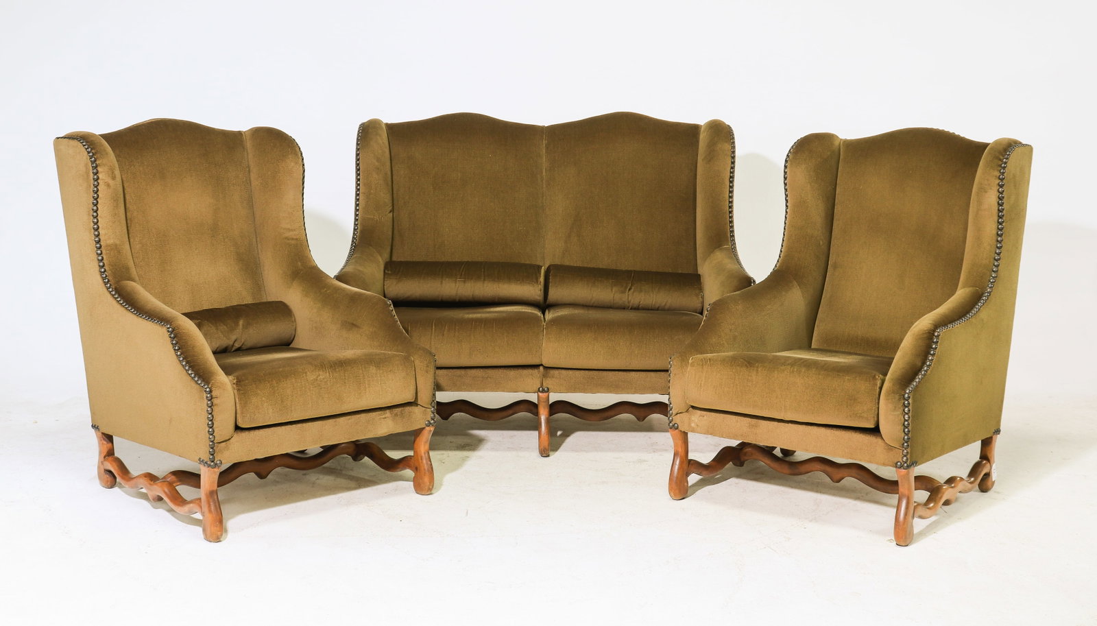 French Mouton Style Sofa & Two Arm Chairs (1 of 7)