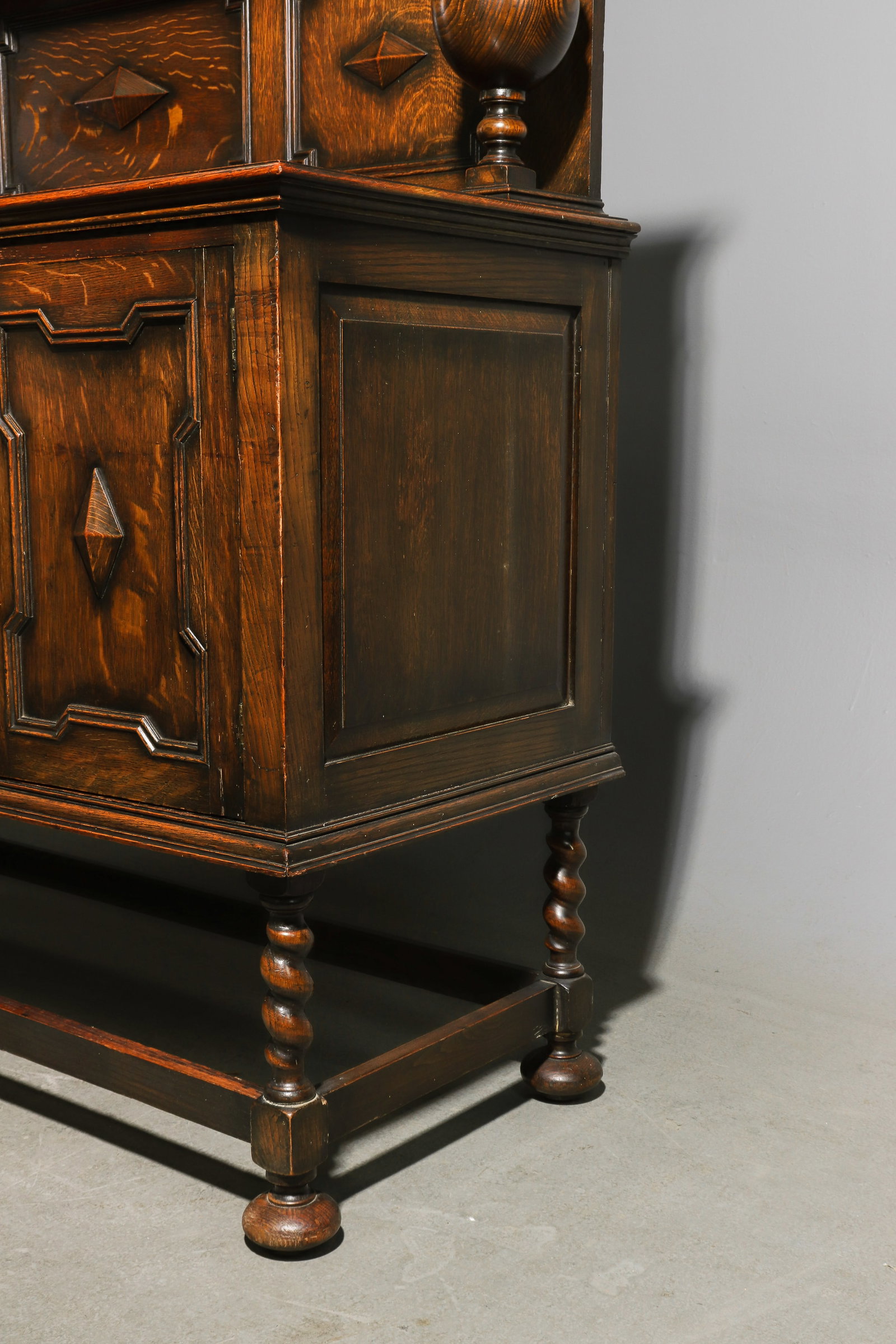 Jacobean Oak Barley Twist Sideboard / Server - 5