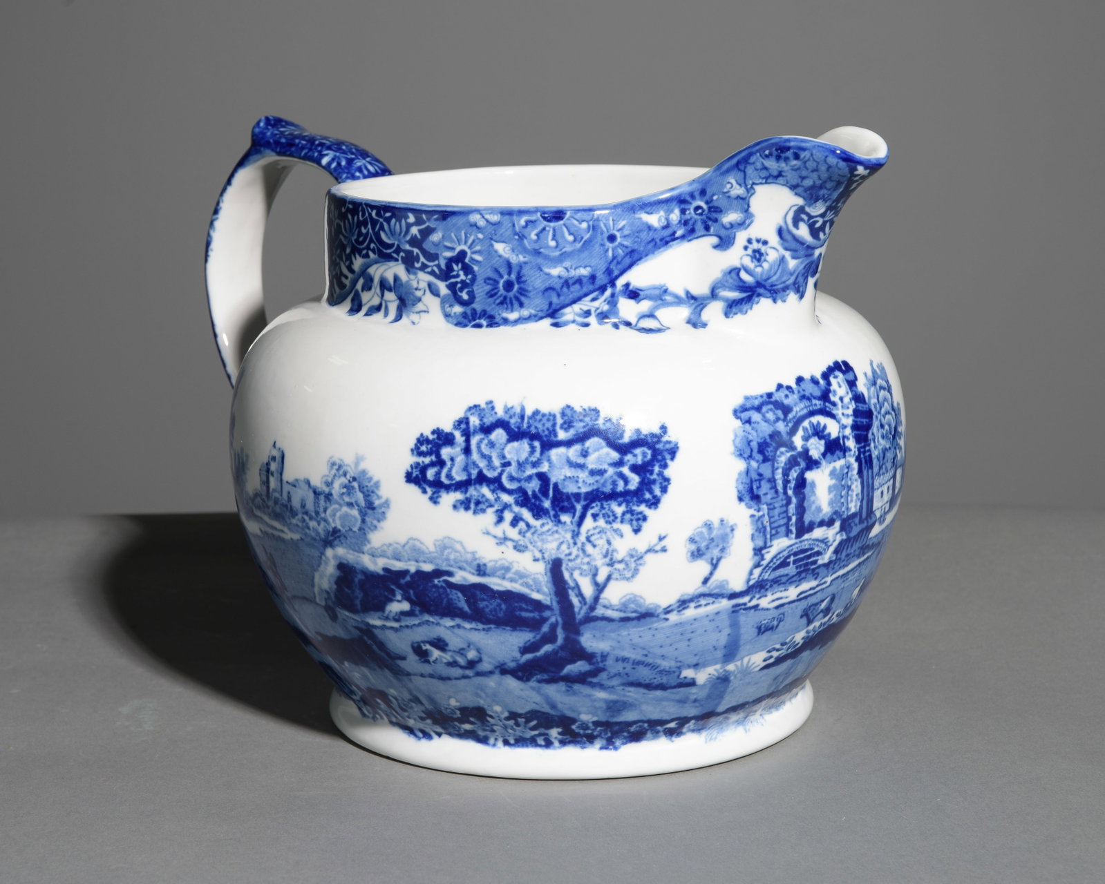 British Blue & White Large Pitcher (1 of 4)