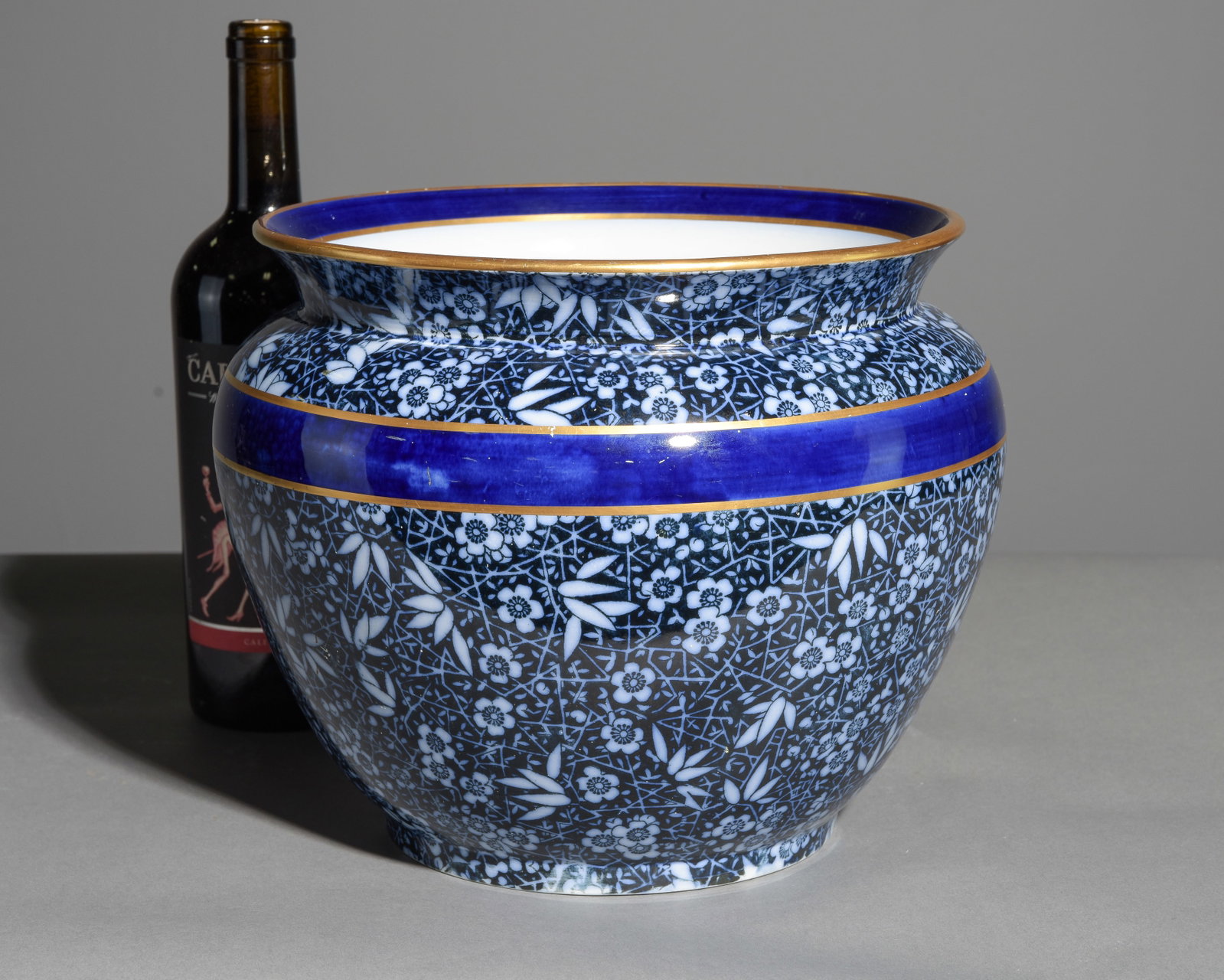 British Large Flo Blue & White Jardiniere / Planter (1 of 4)