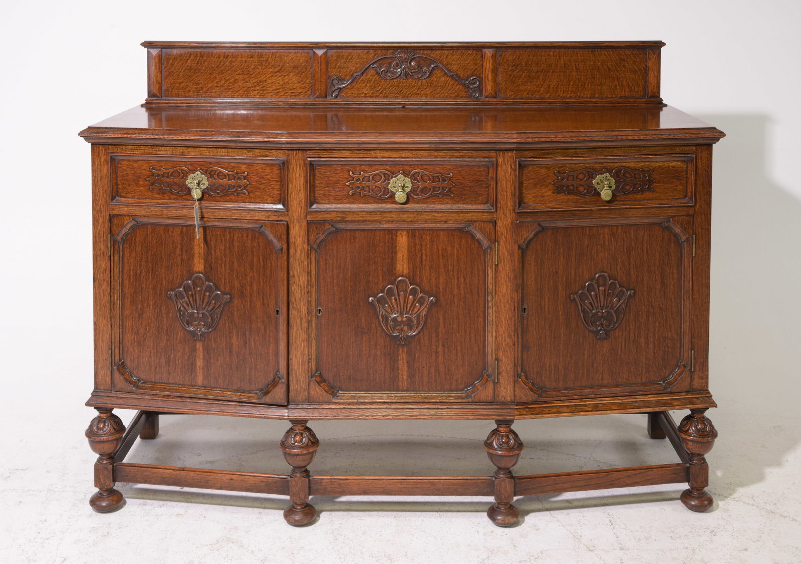 Tudor Style Carved Oak Server / Sideboard (1 of 8)