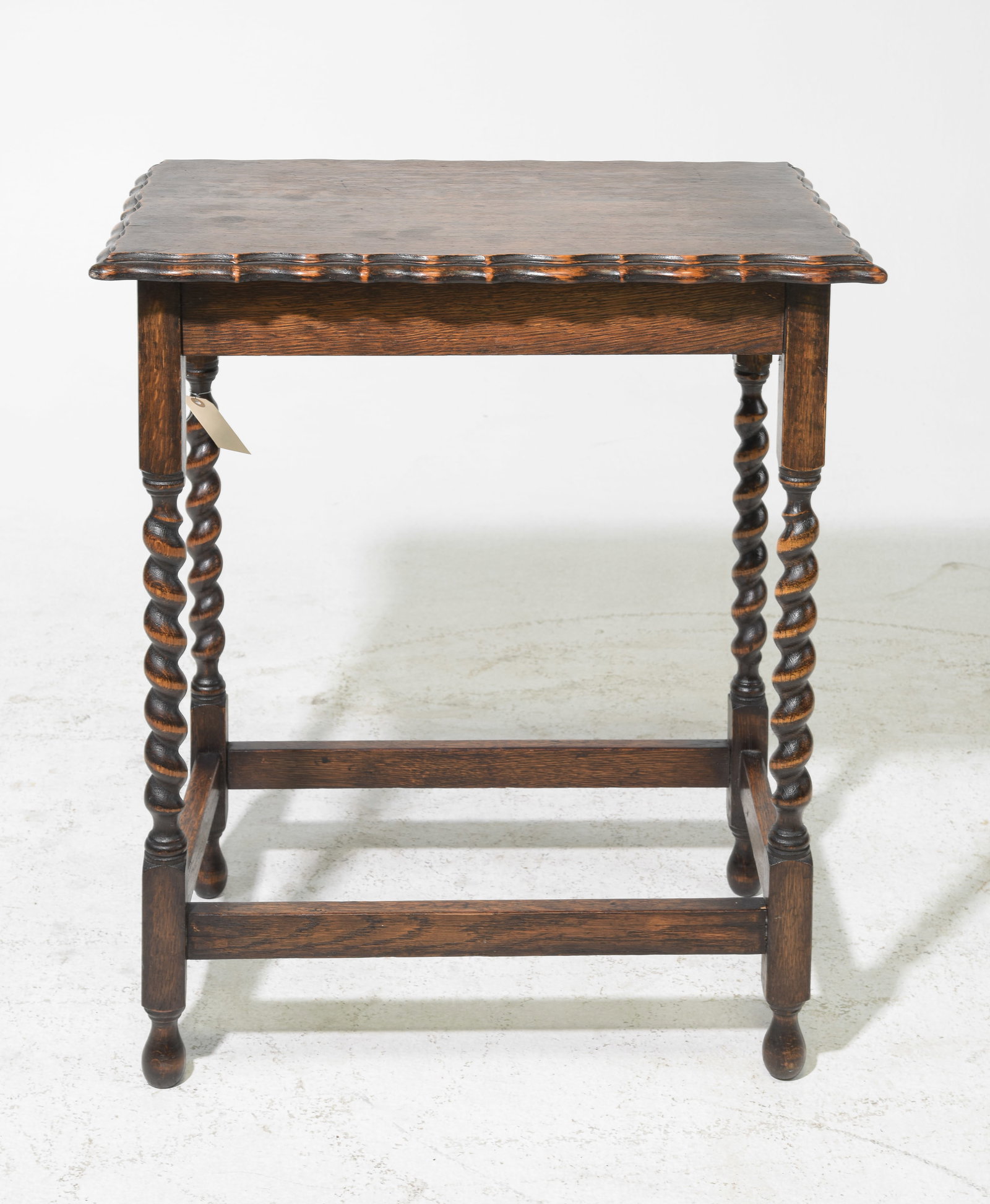 British Oak Barley Twist Side Table c.1930's #1 (1 of 3)