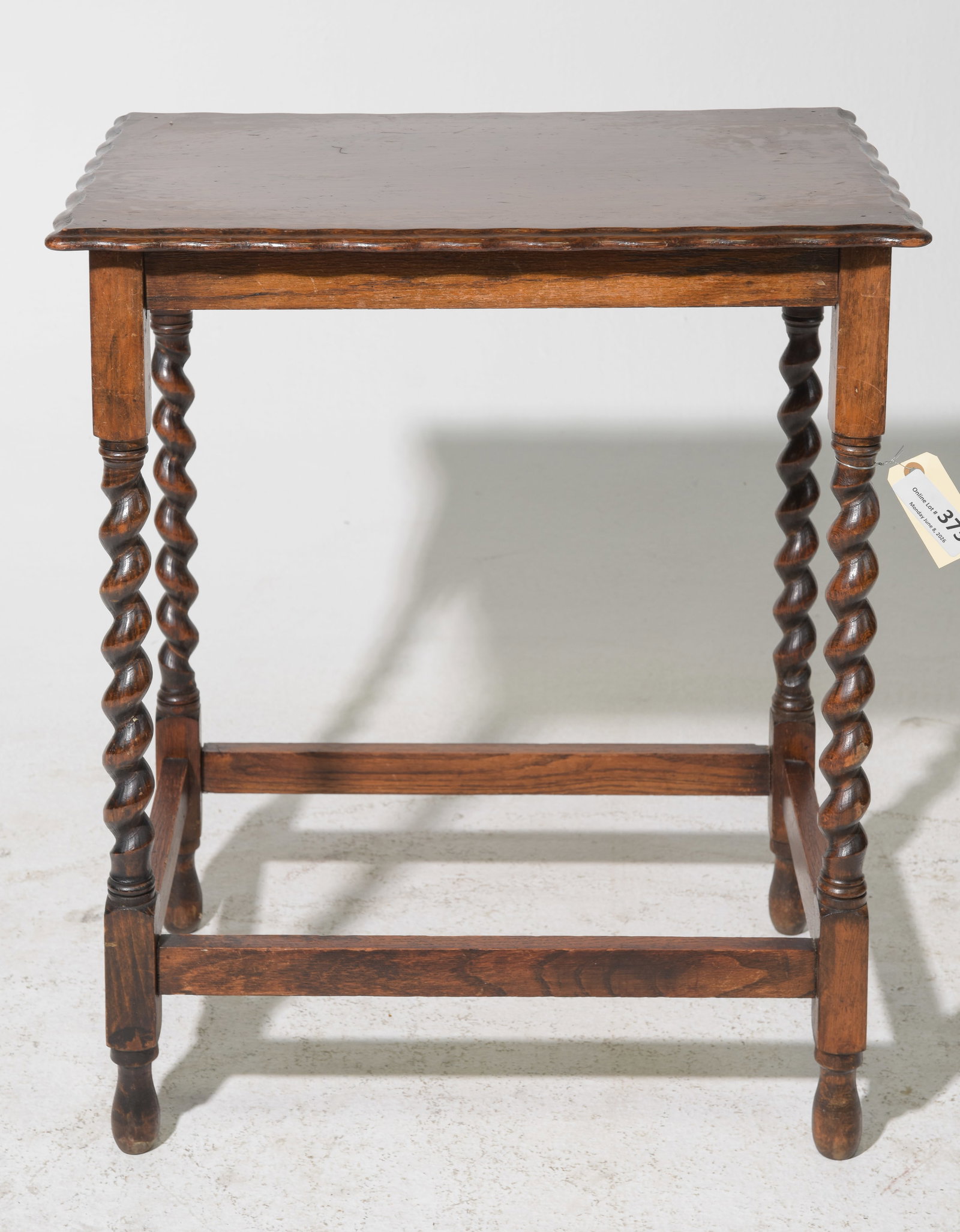 British Oak Barley Twist Side Table c.1930's #2 (1 of 2)