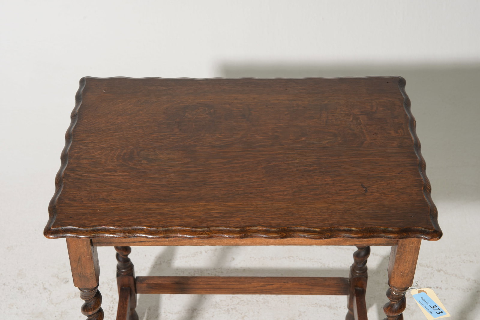 British Oak Barley Twist Side Table c.1930's #2 - 2