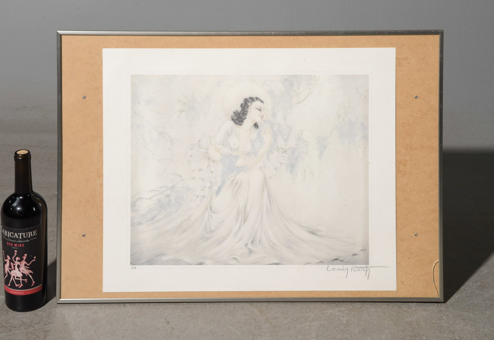 Framed Louis Icart "Wisteria" Art: Framed Louis Icart "Wisteria" Art - Signed & Numbered 20 - 20 in tall x 28 x 1