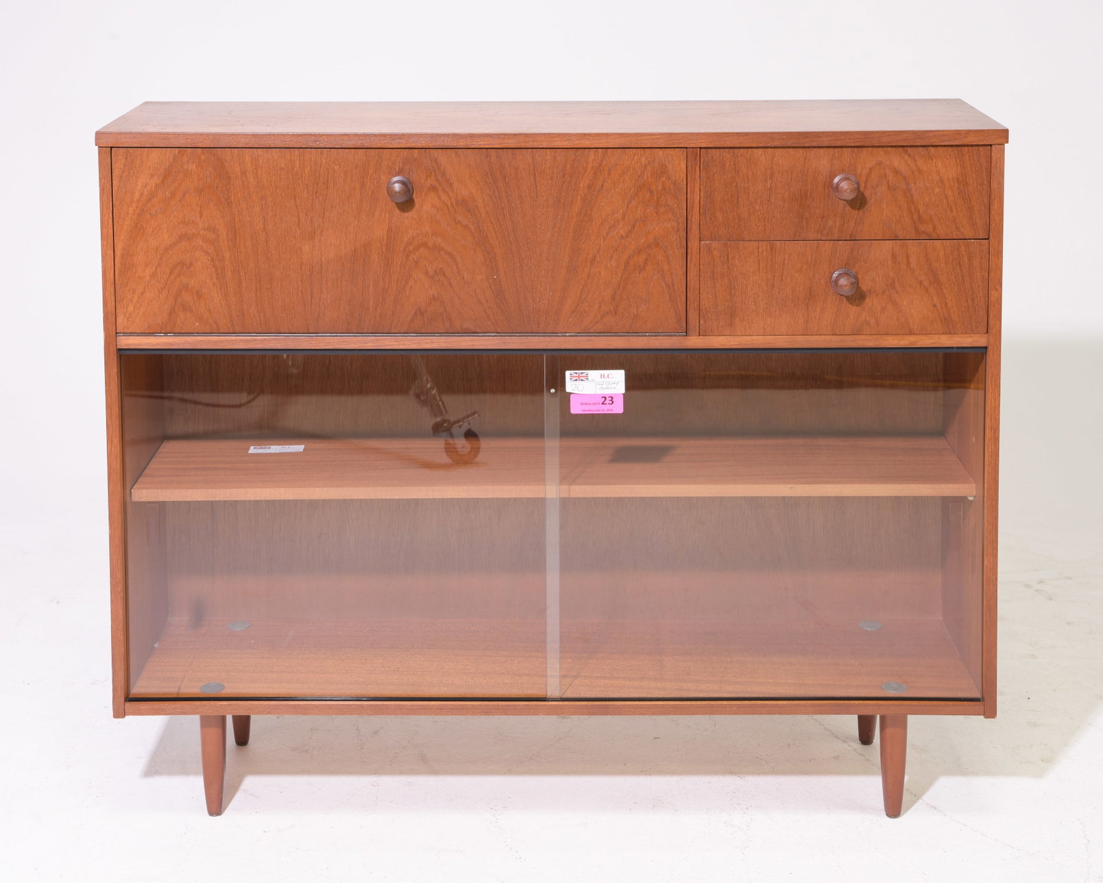 Mid Century Modern Drop Front Bookcase - Avalon (1 of 9)