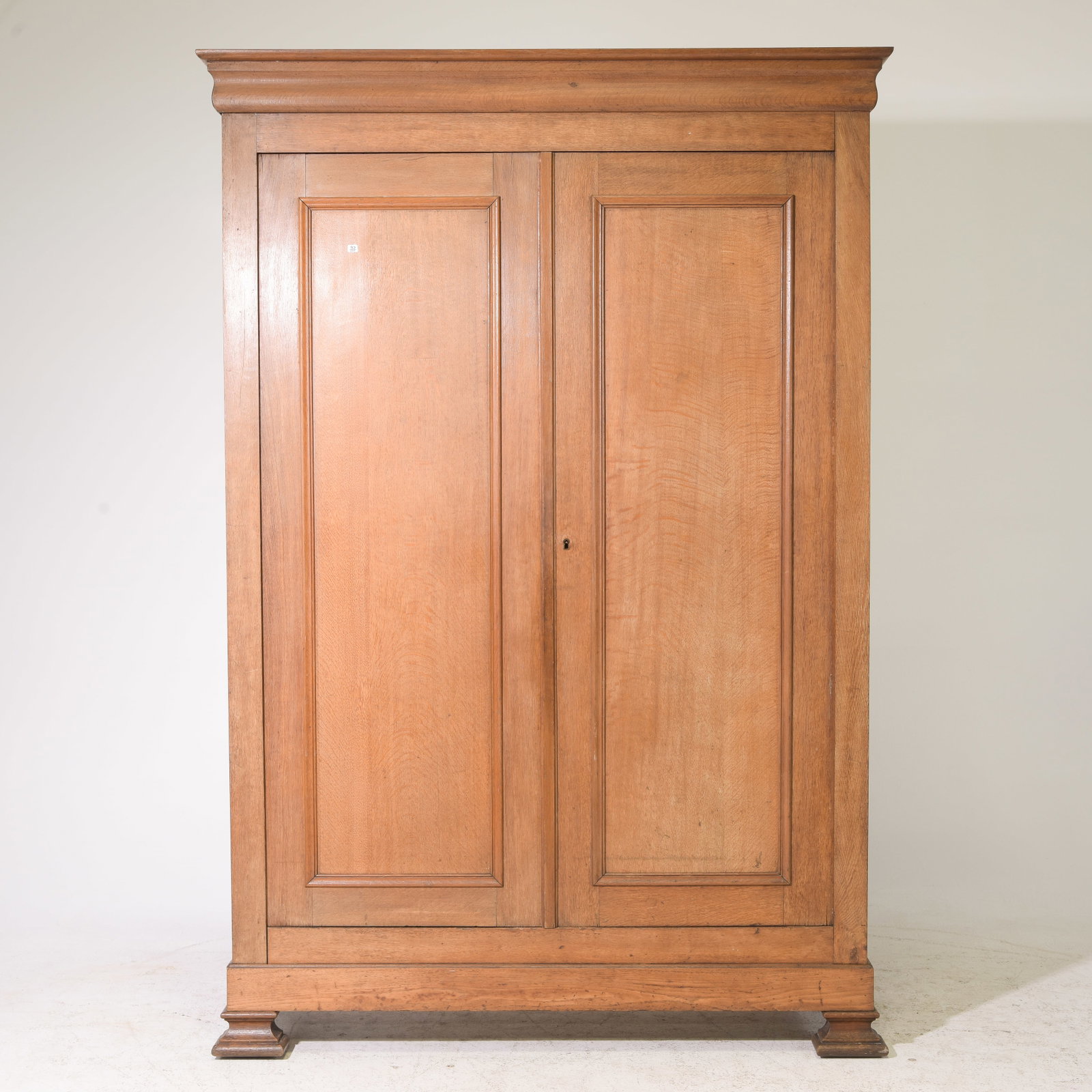 Louis Philippe Style Oak Double Door Armoire (1 of 7)