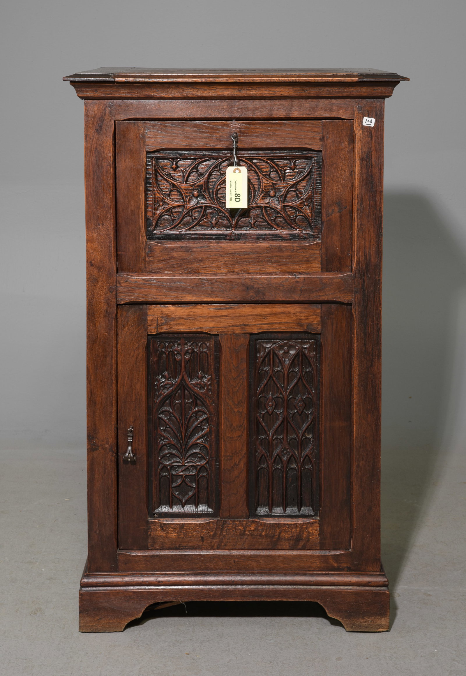 Renaissance Style Gothic Carved Oak Cabinet (1 of 4)